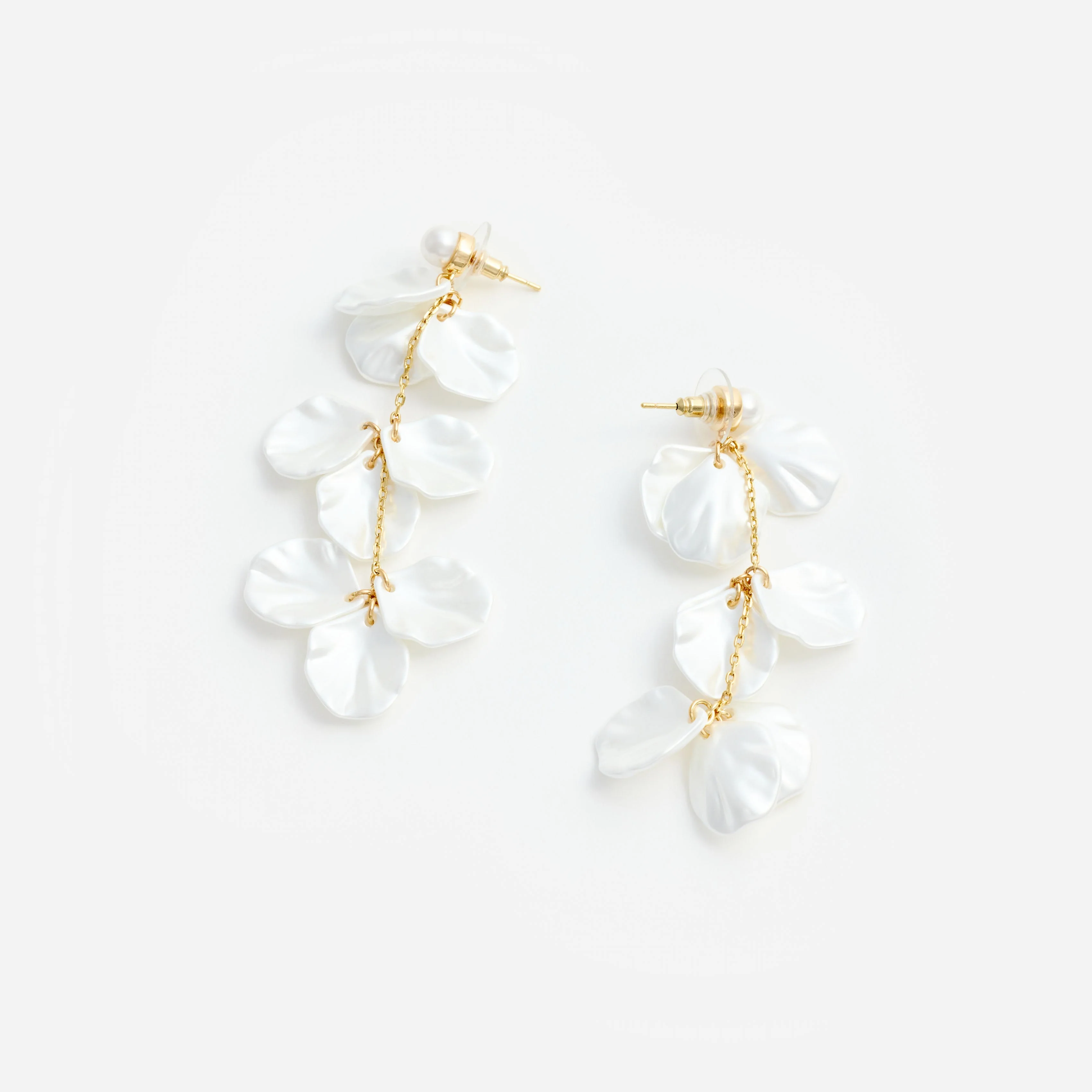 Pearl Petal Tiered Earrings - Image 3