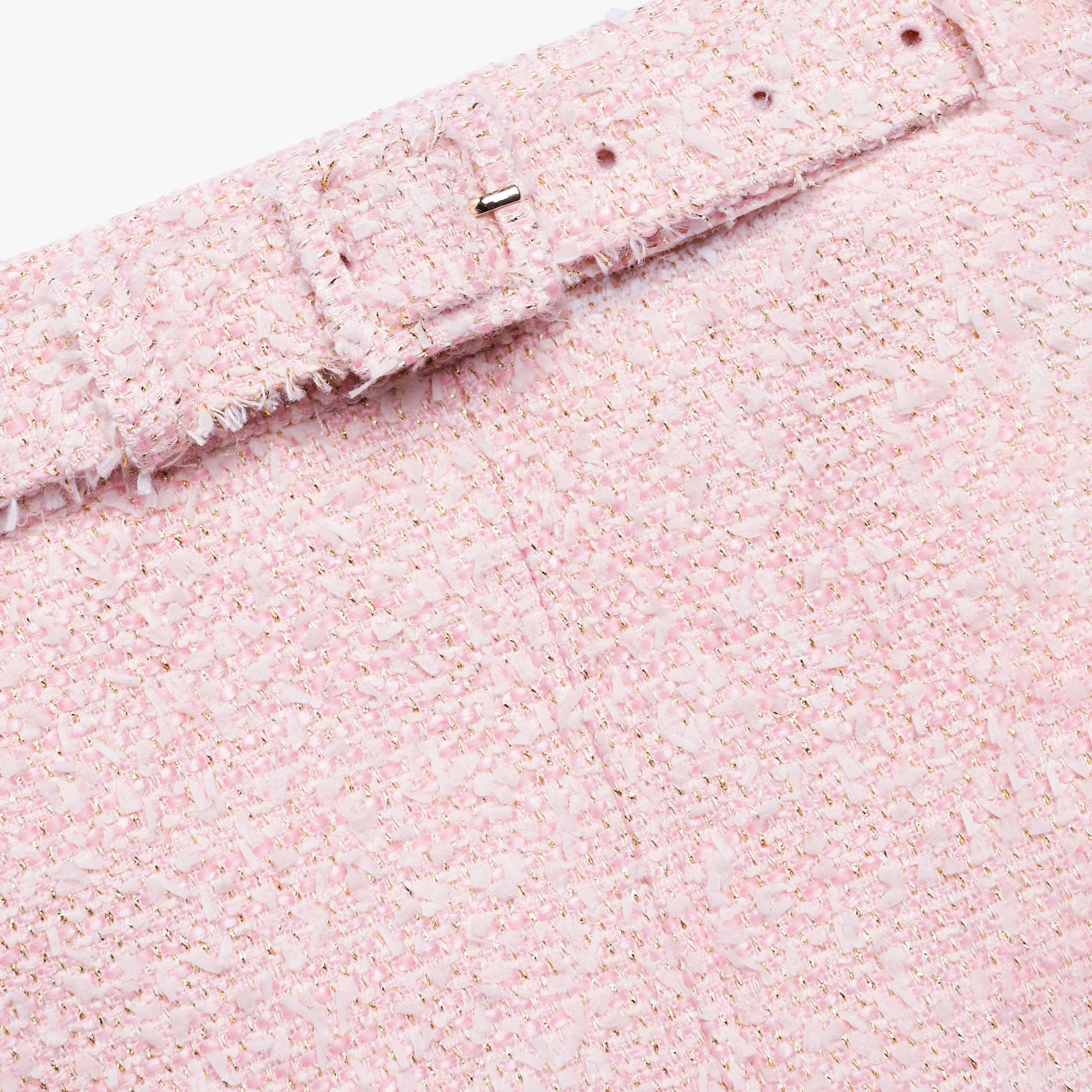 Pink Boucle Mini Skirt - Image 6