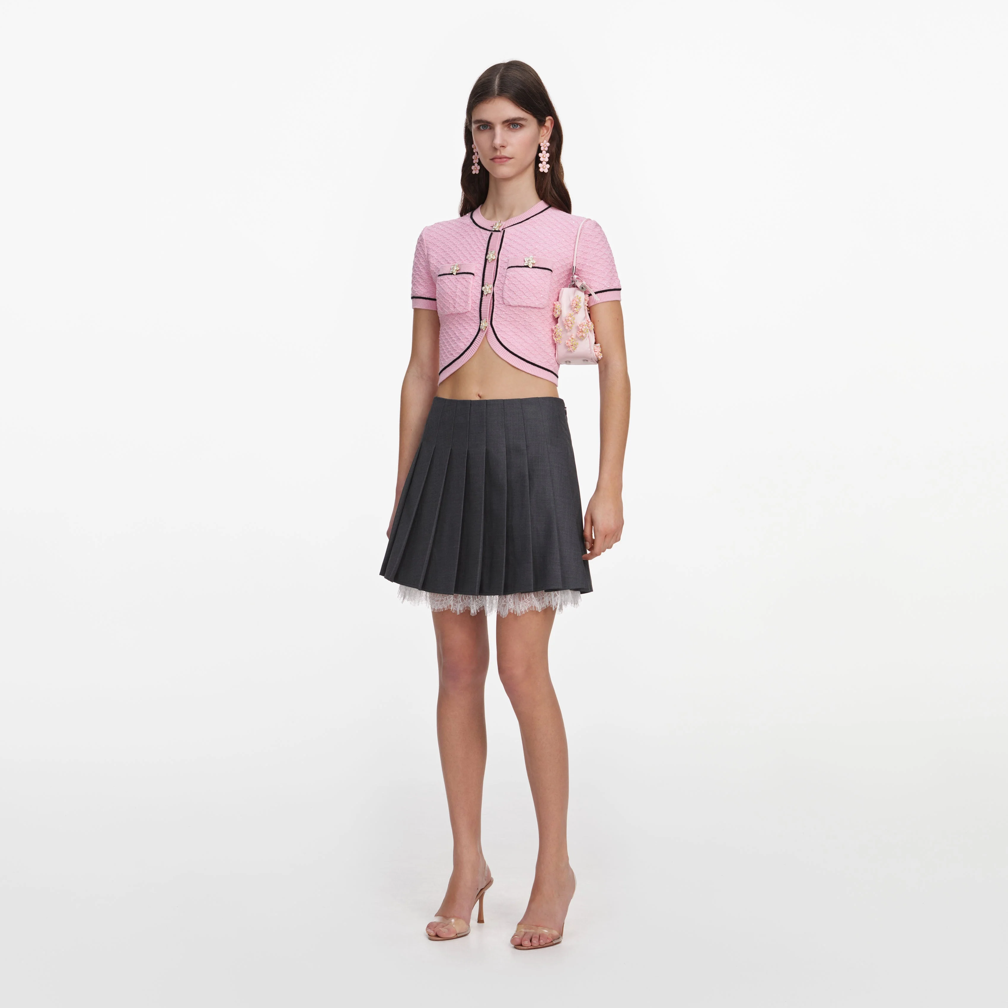 Pink Flower Knit Top - Image 2
