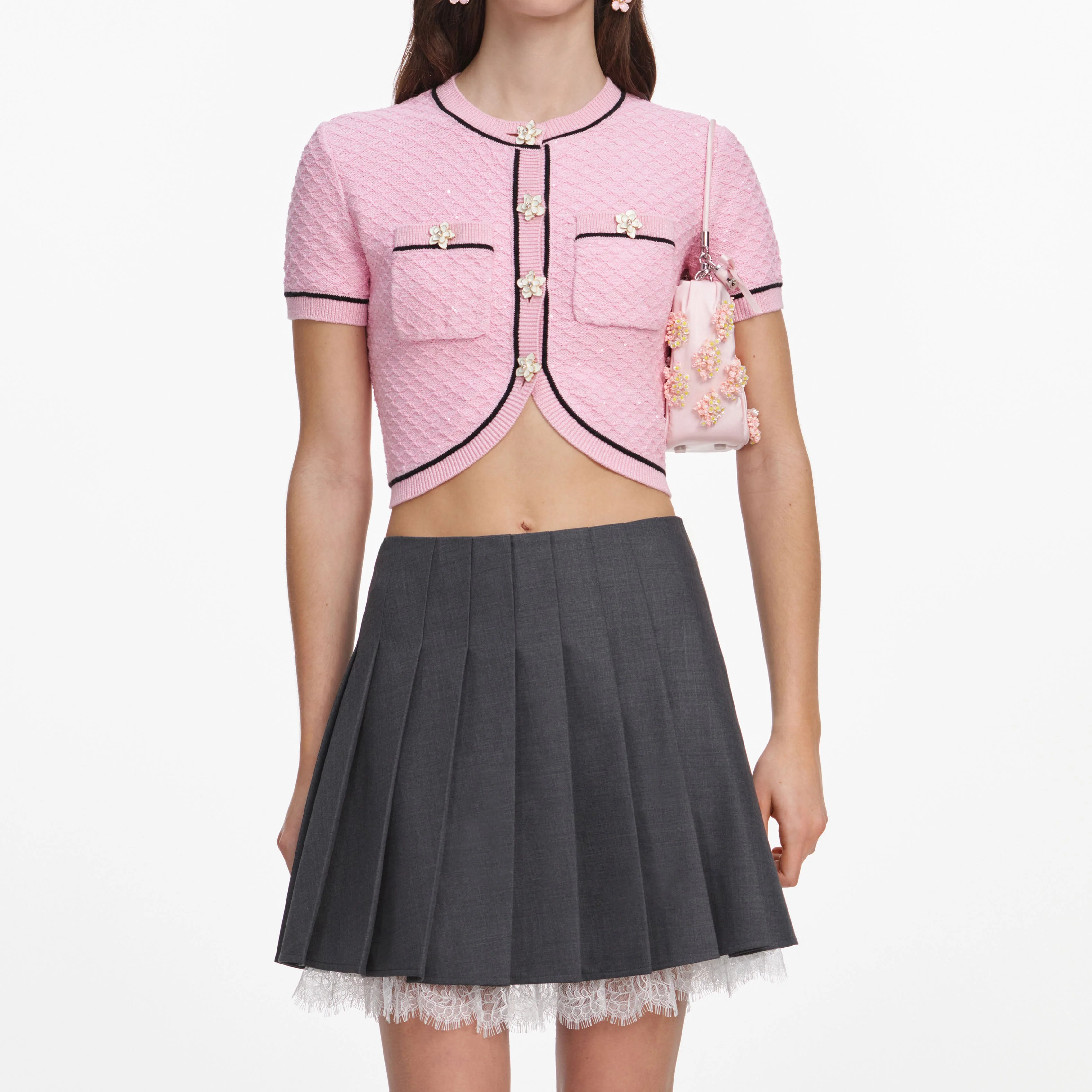 Pink Flower Knit Top - Image 4