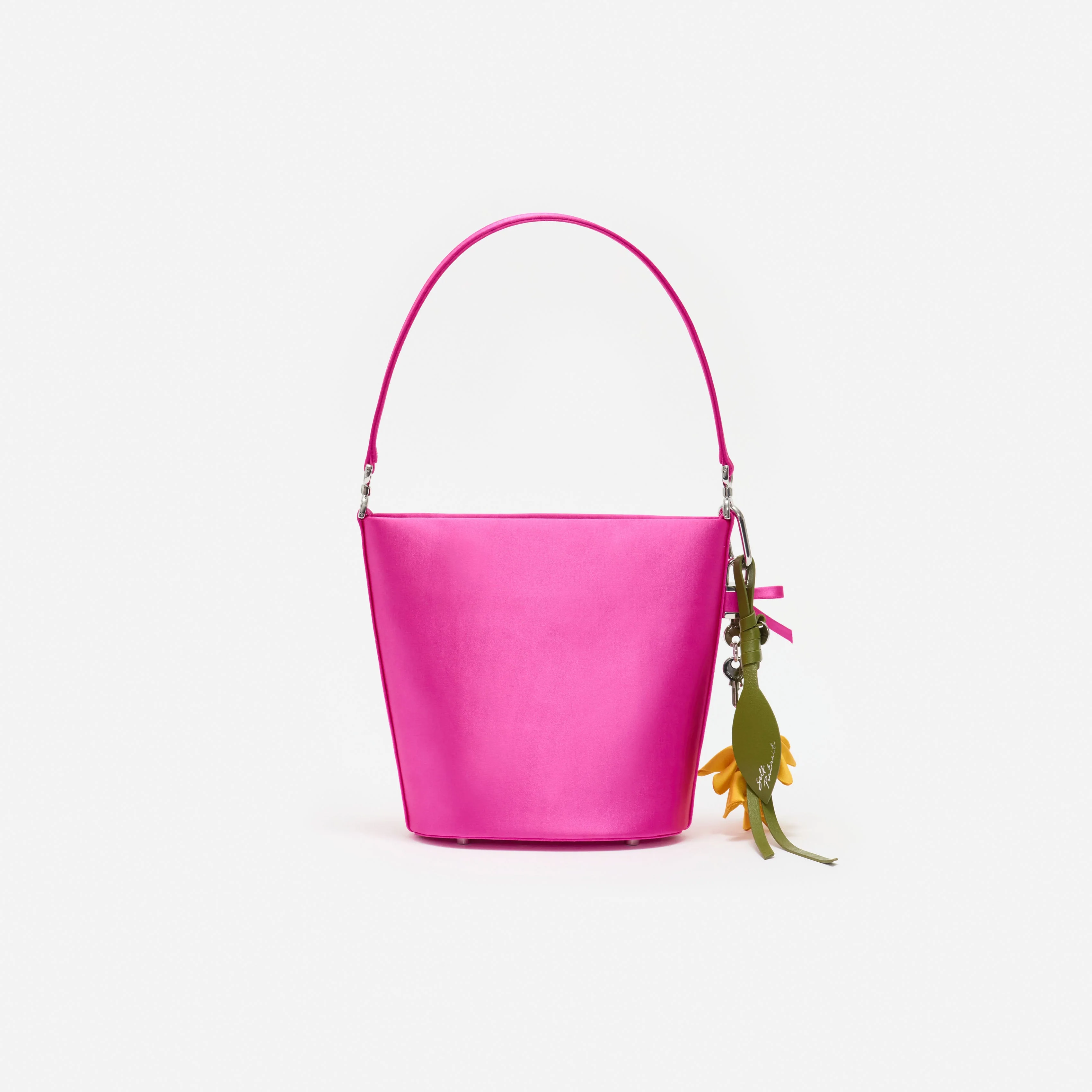 Pink Satin Bucket Bag - Image 3