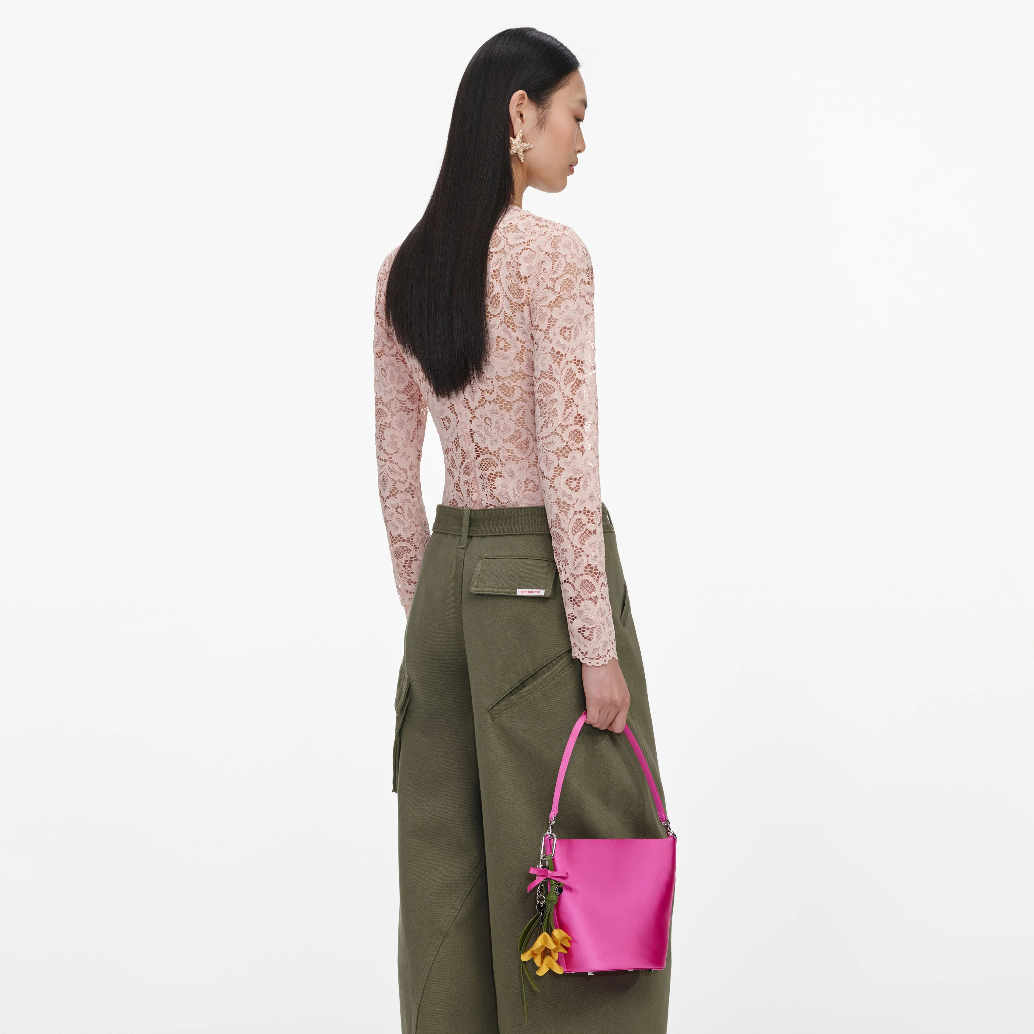 Pink Satin Bucket Bag - Image 5