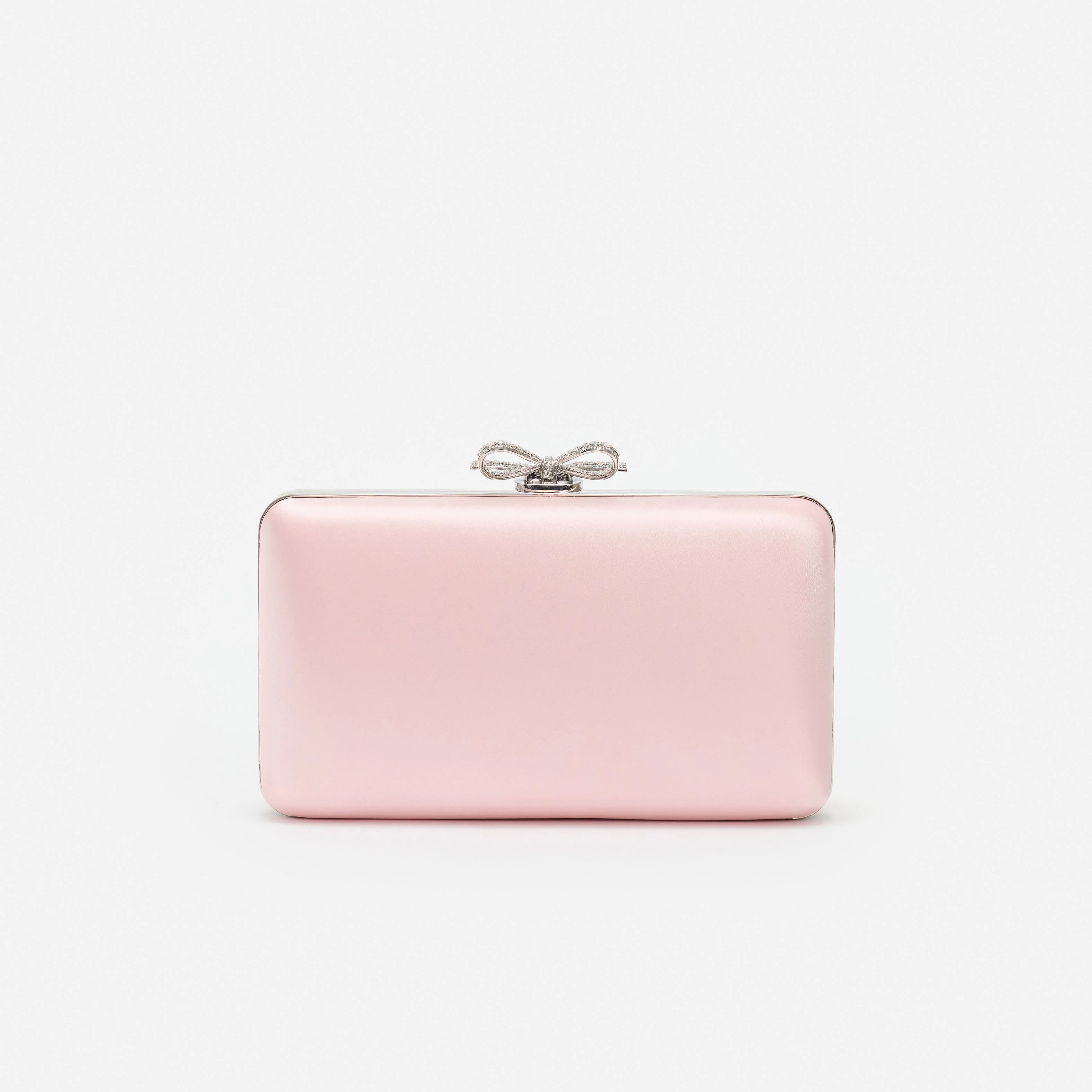 Pink Satin Clutch Bag - Image 3
