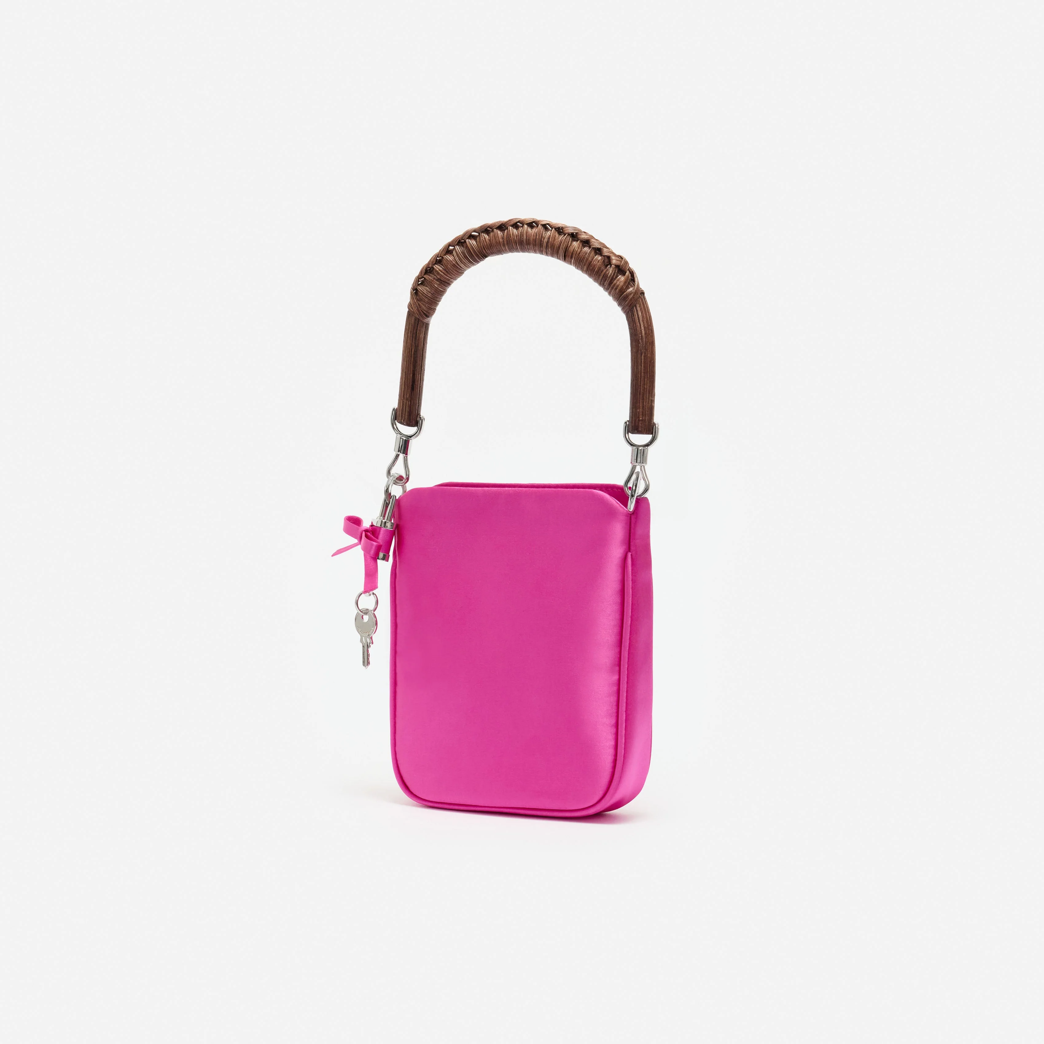 Pink Satin Mini Tote Bag - Image 2