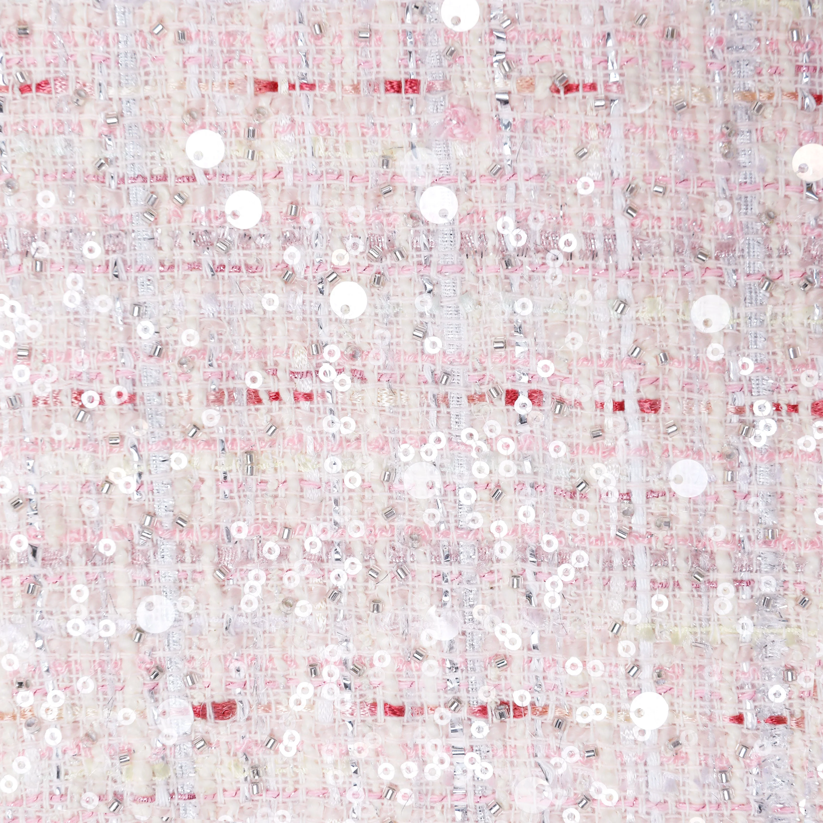 Pink Sequin Boucle Shorts - Image 6