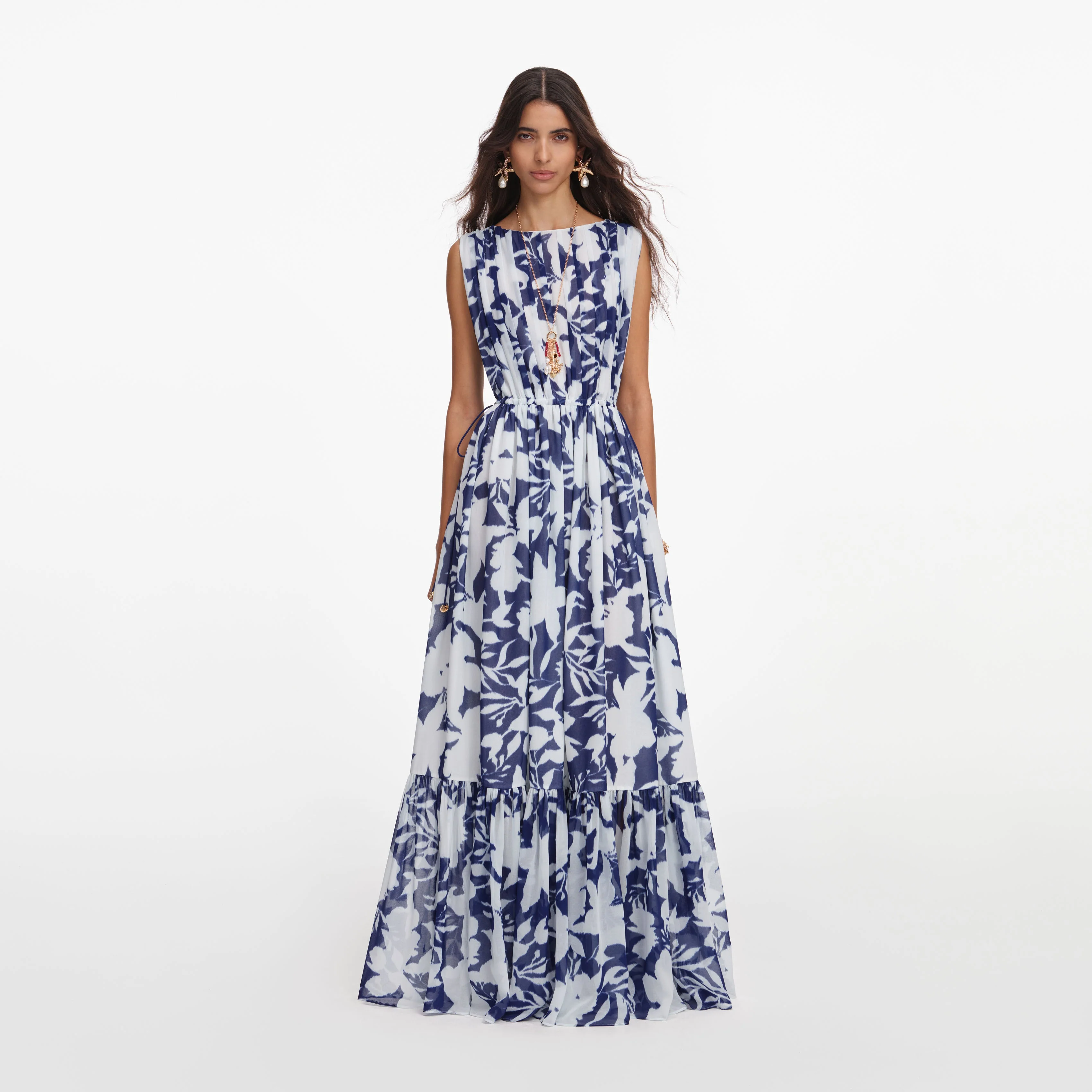 Printed Georgette Maxi Dress