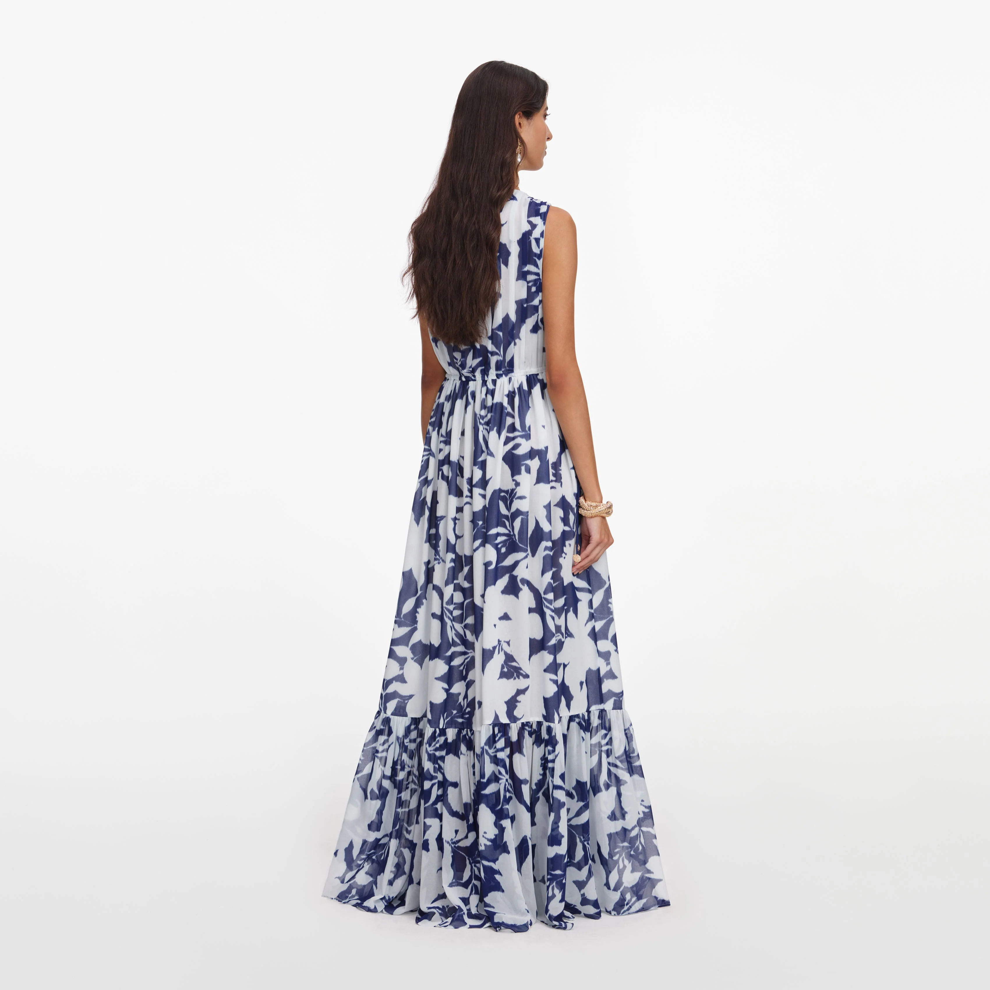 Printed Georgette Maxi Dress - Image 3