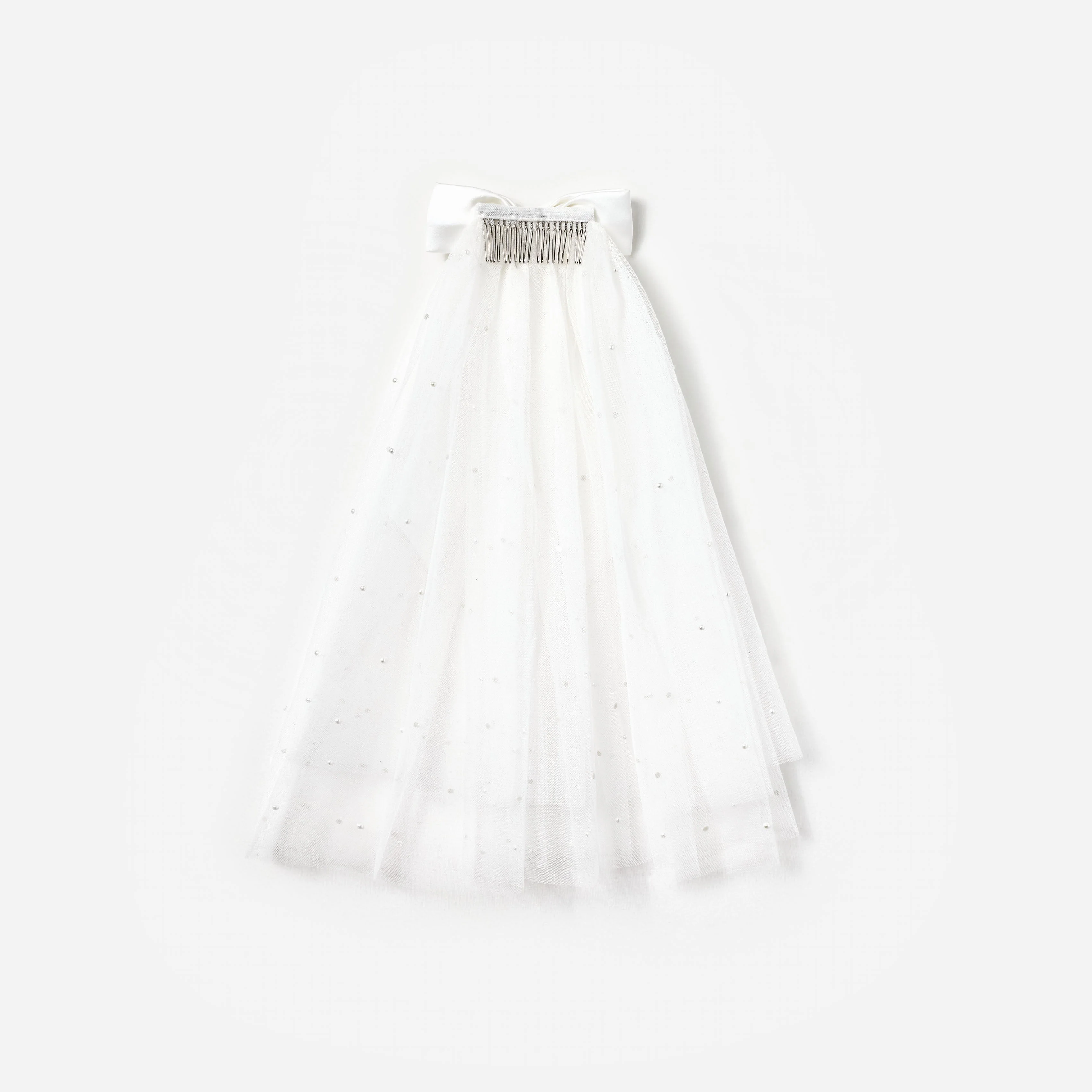 Satin Bow Embellished Veil - Image 3