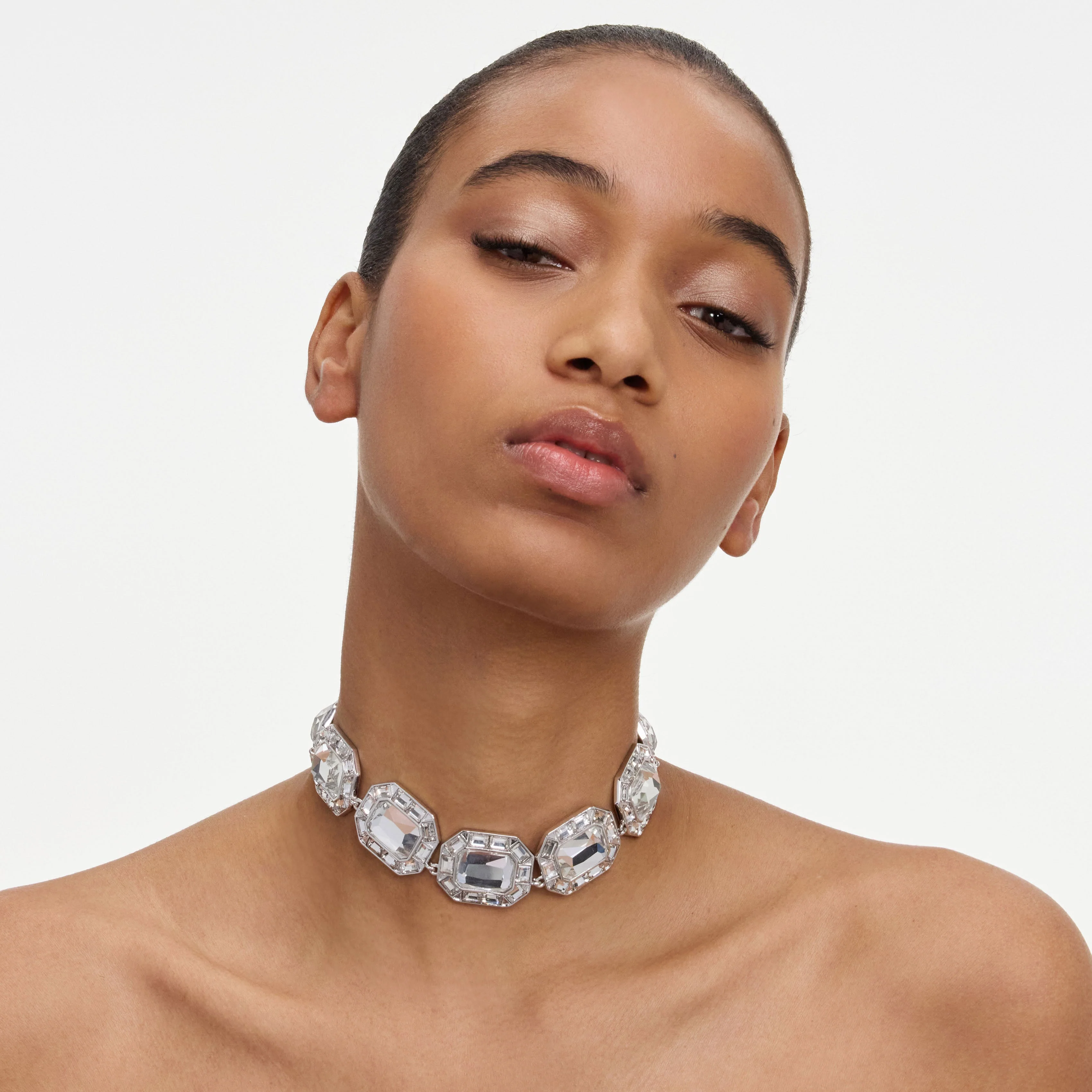 Silver Crystal Necklace - Image 4