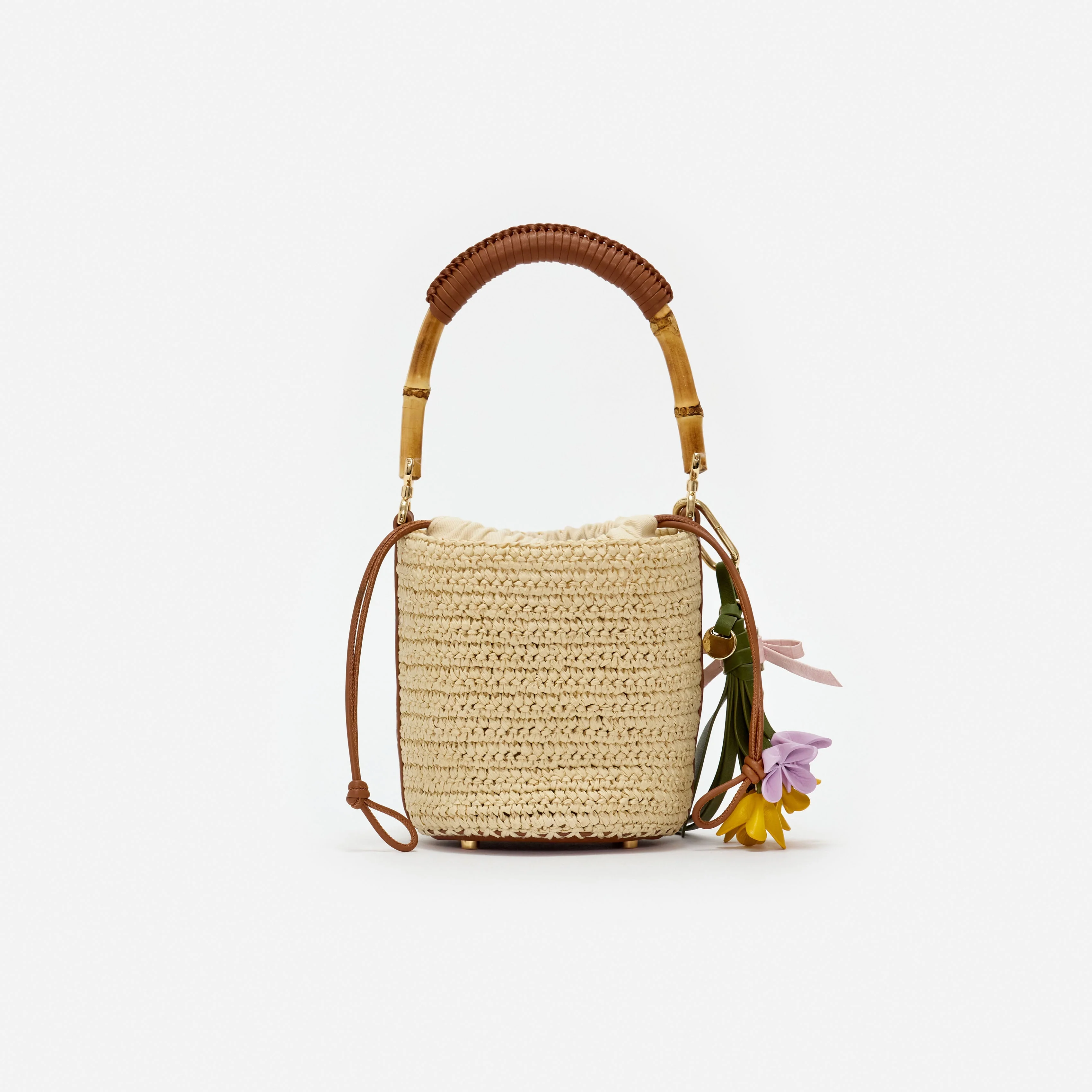 Soft Raffia Bucket Bag - Image 3
