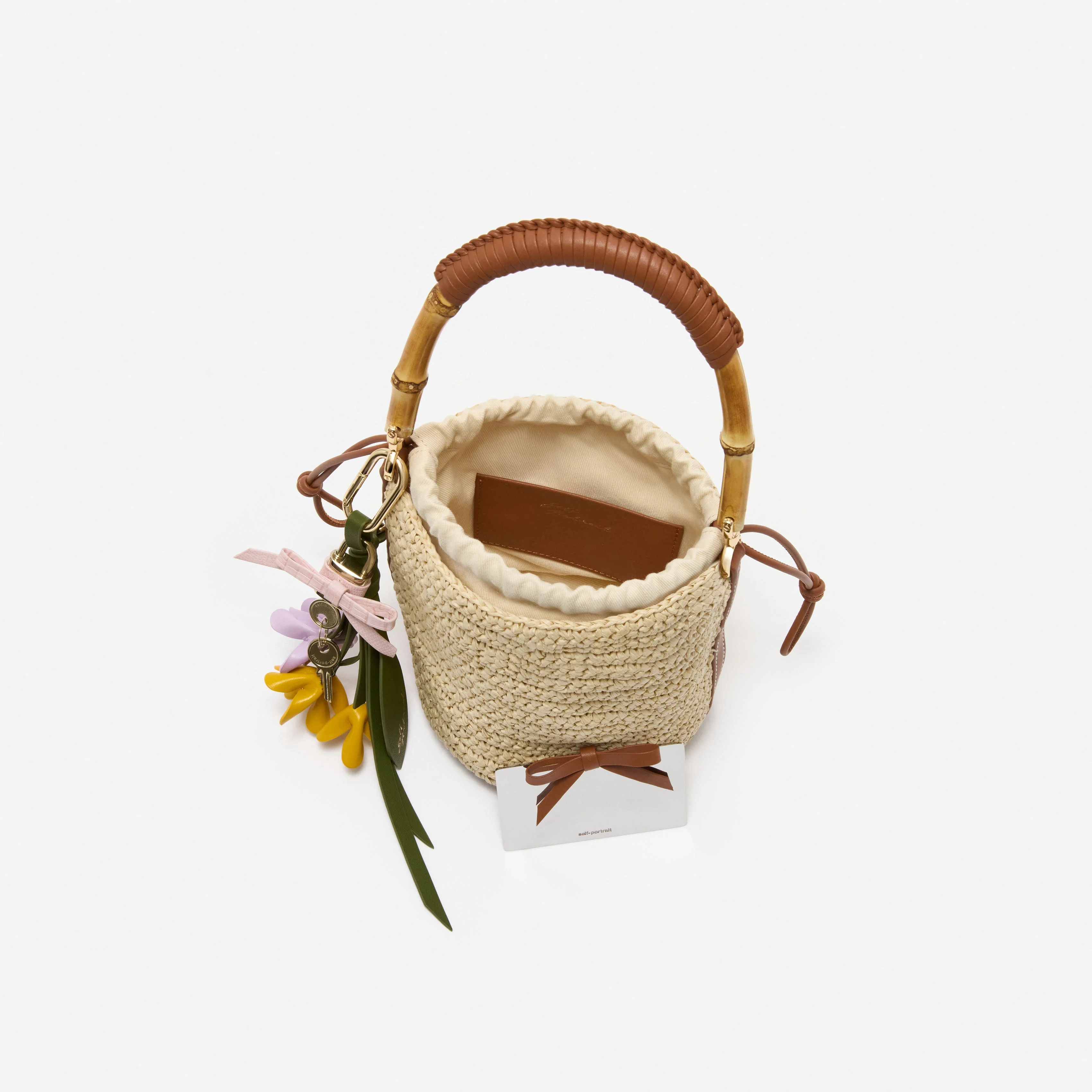 Soft Raffia Bucket Bag - Image 4
