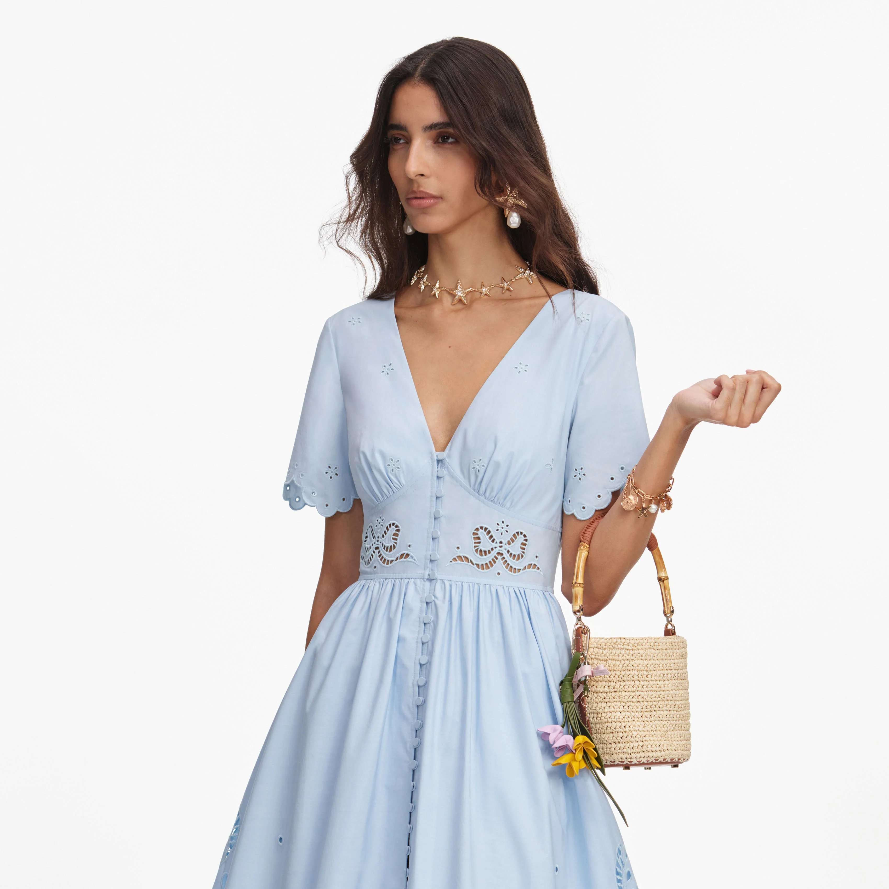 Soft Raffia Bucket Bag - Image 5