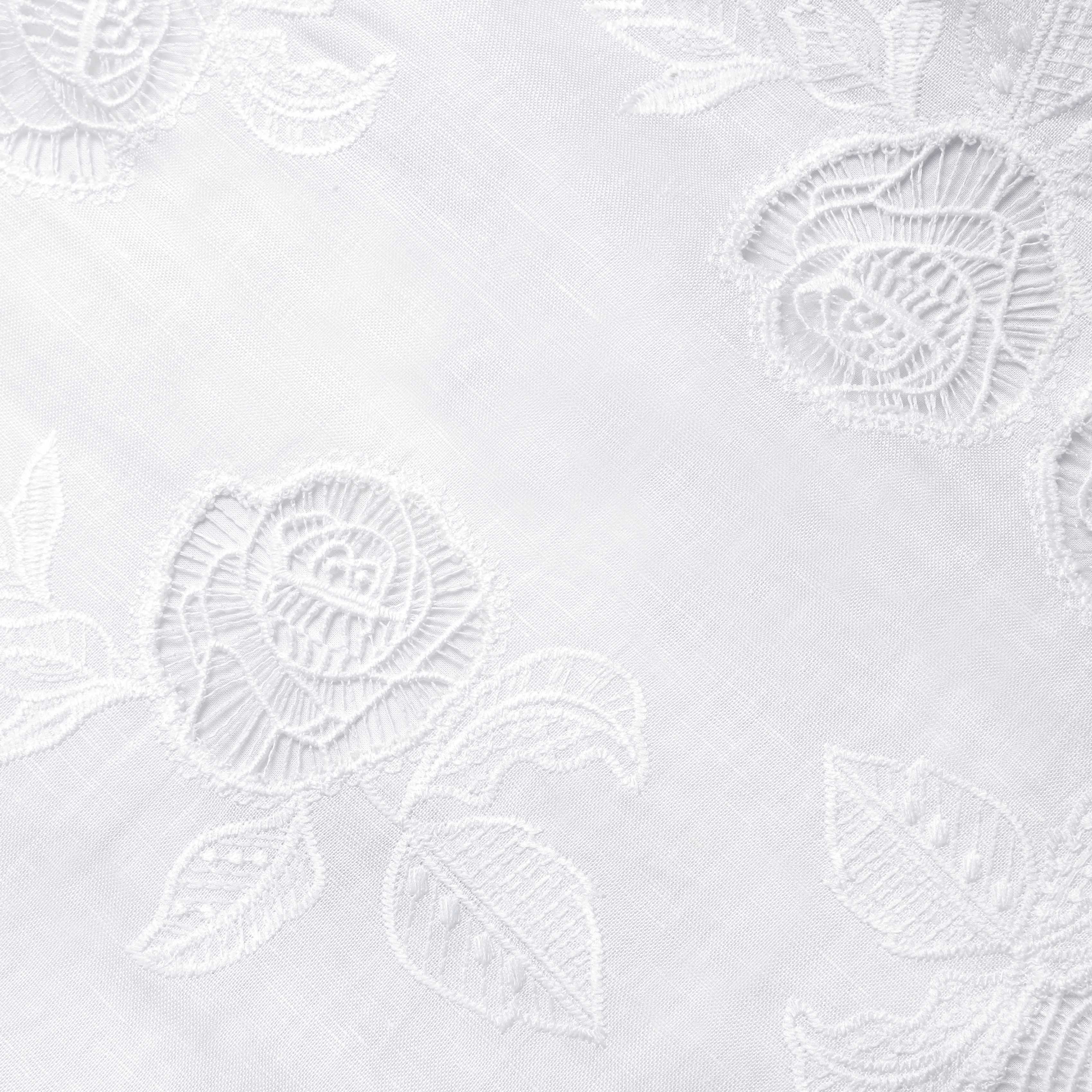 White Linen Blend Halterneck Midi Dress - Image 6
