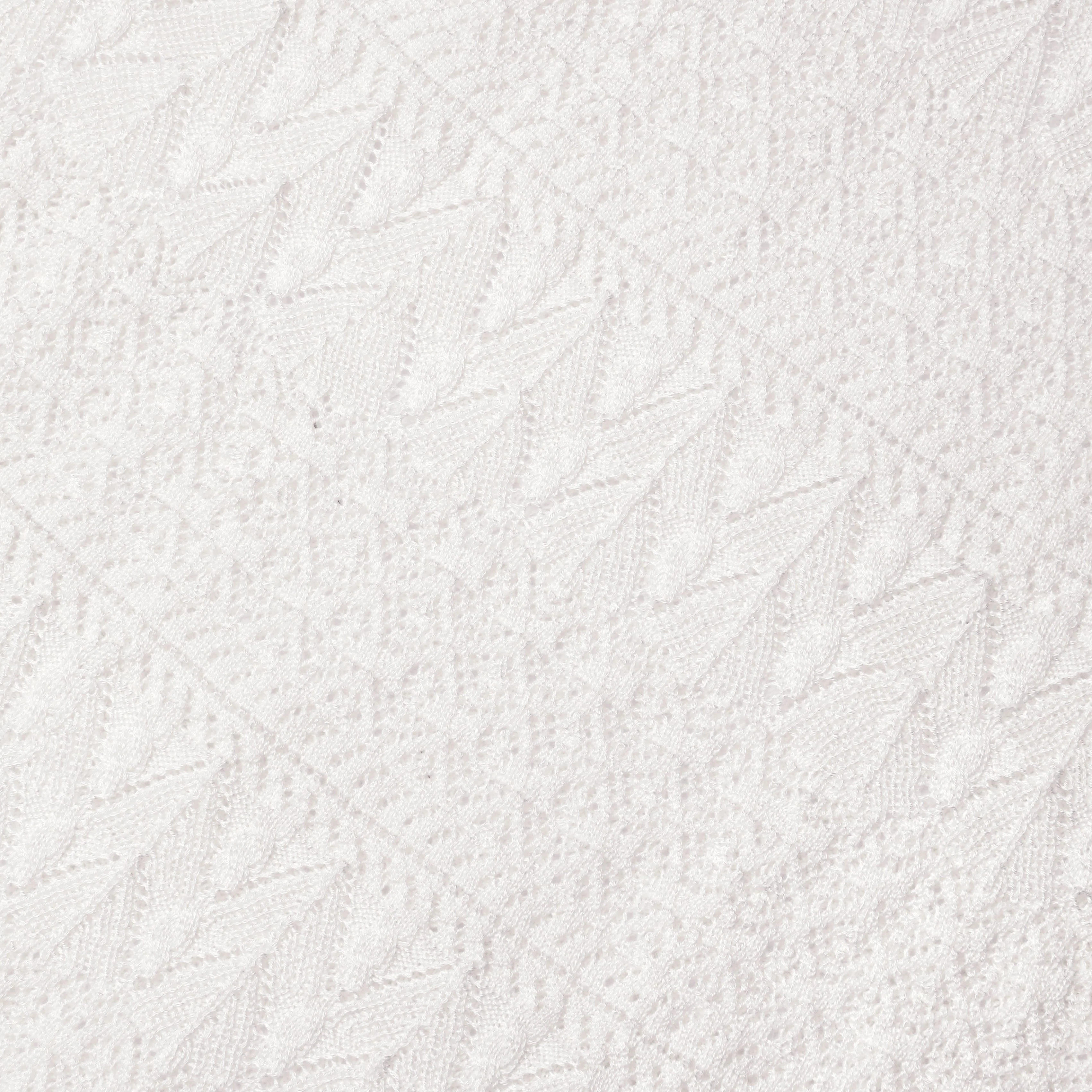 White Pointelle Knit Midi Skirt - Image 5