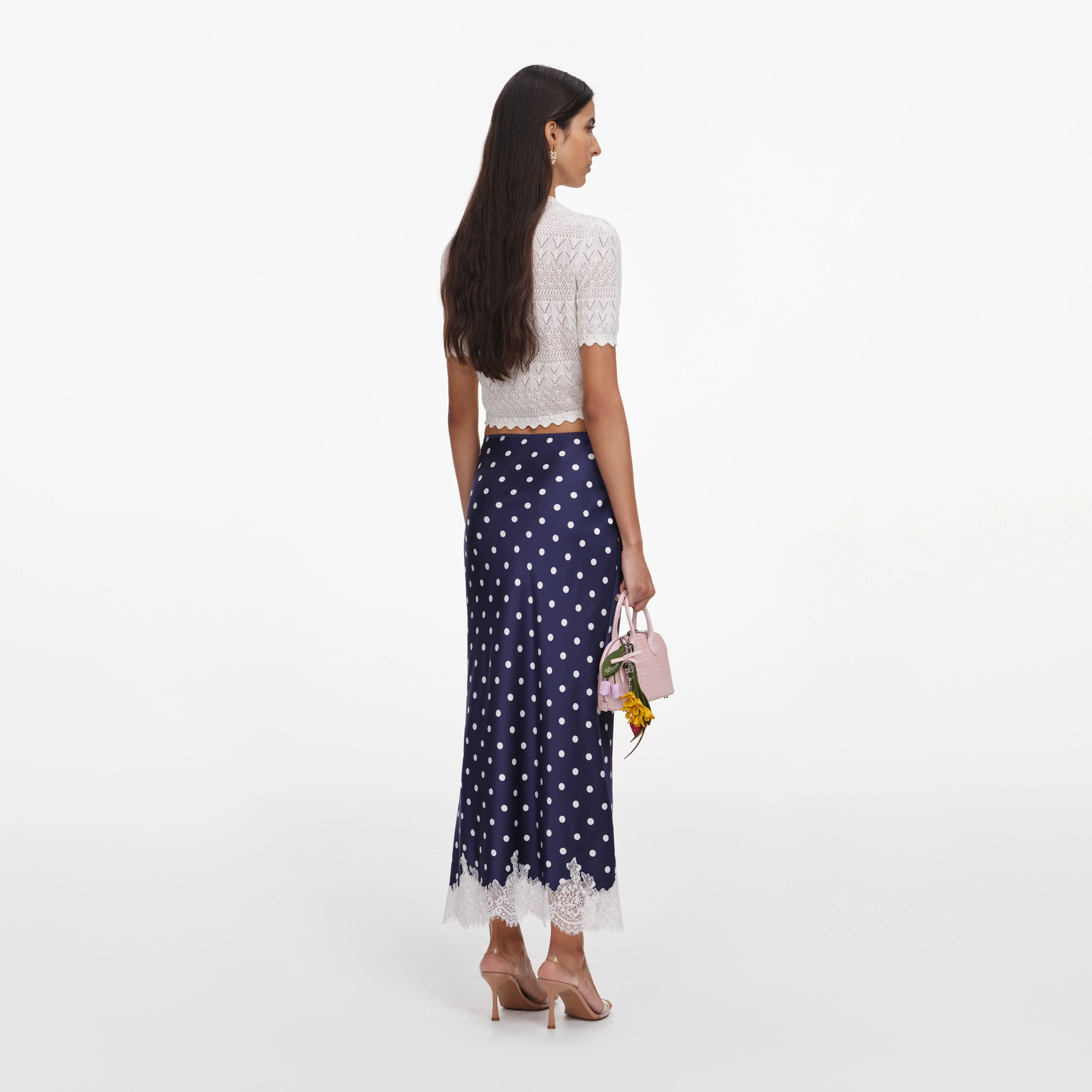 White Pointelle Knit Top - Image 3