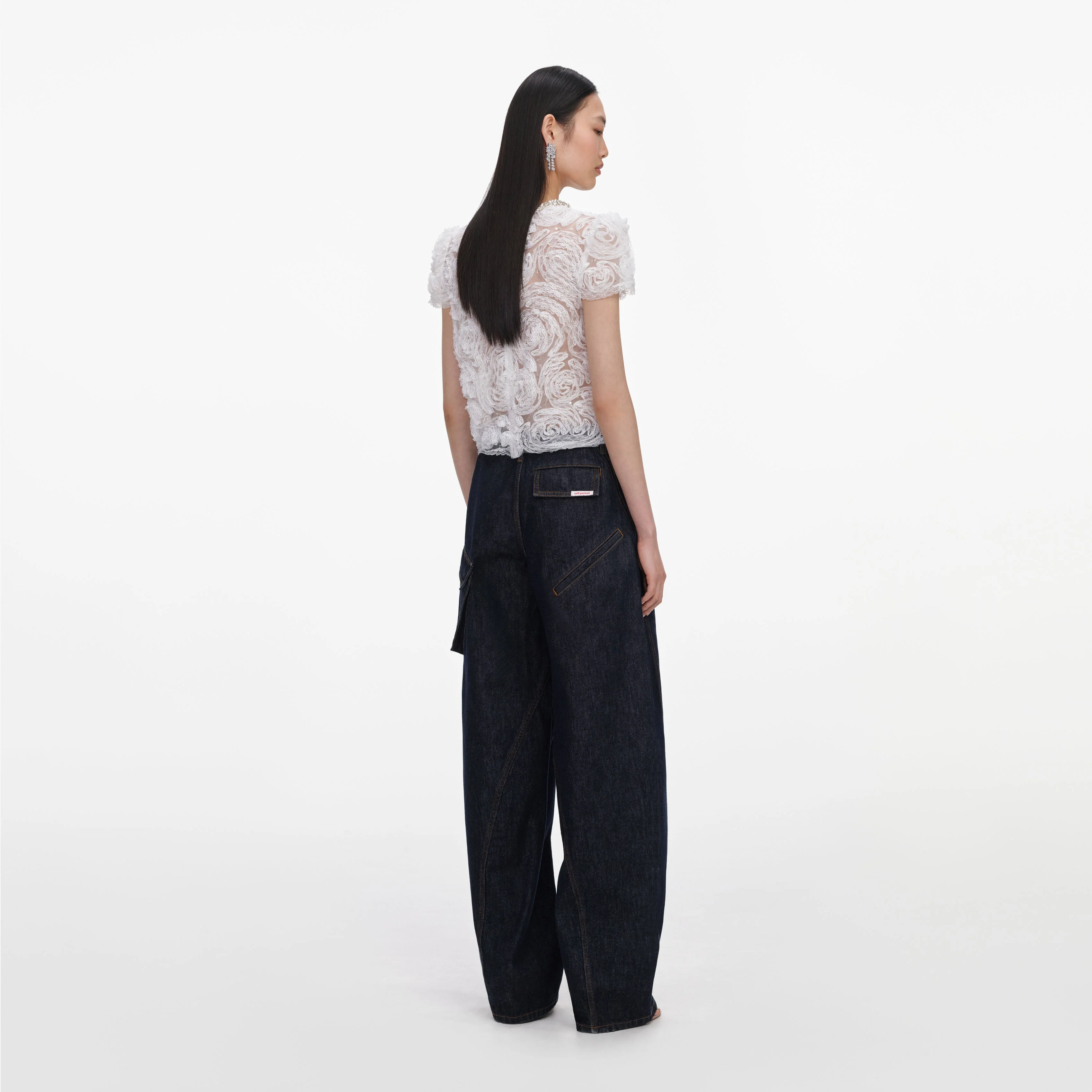 White Tulle Lace Top - Image 3