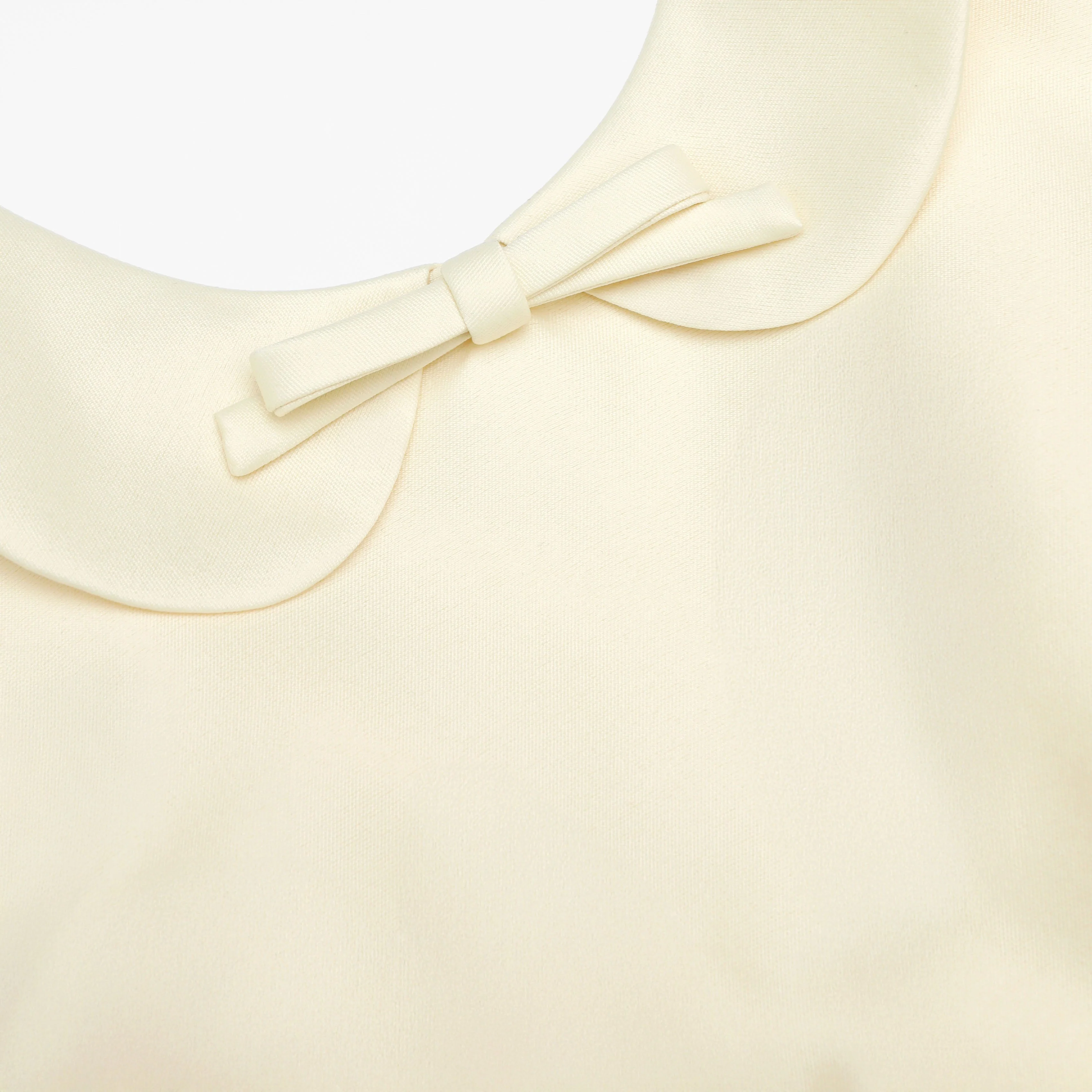Yellow Taffeta Collared Midi Dress - Image 6