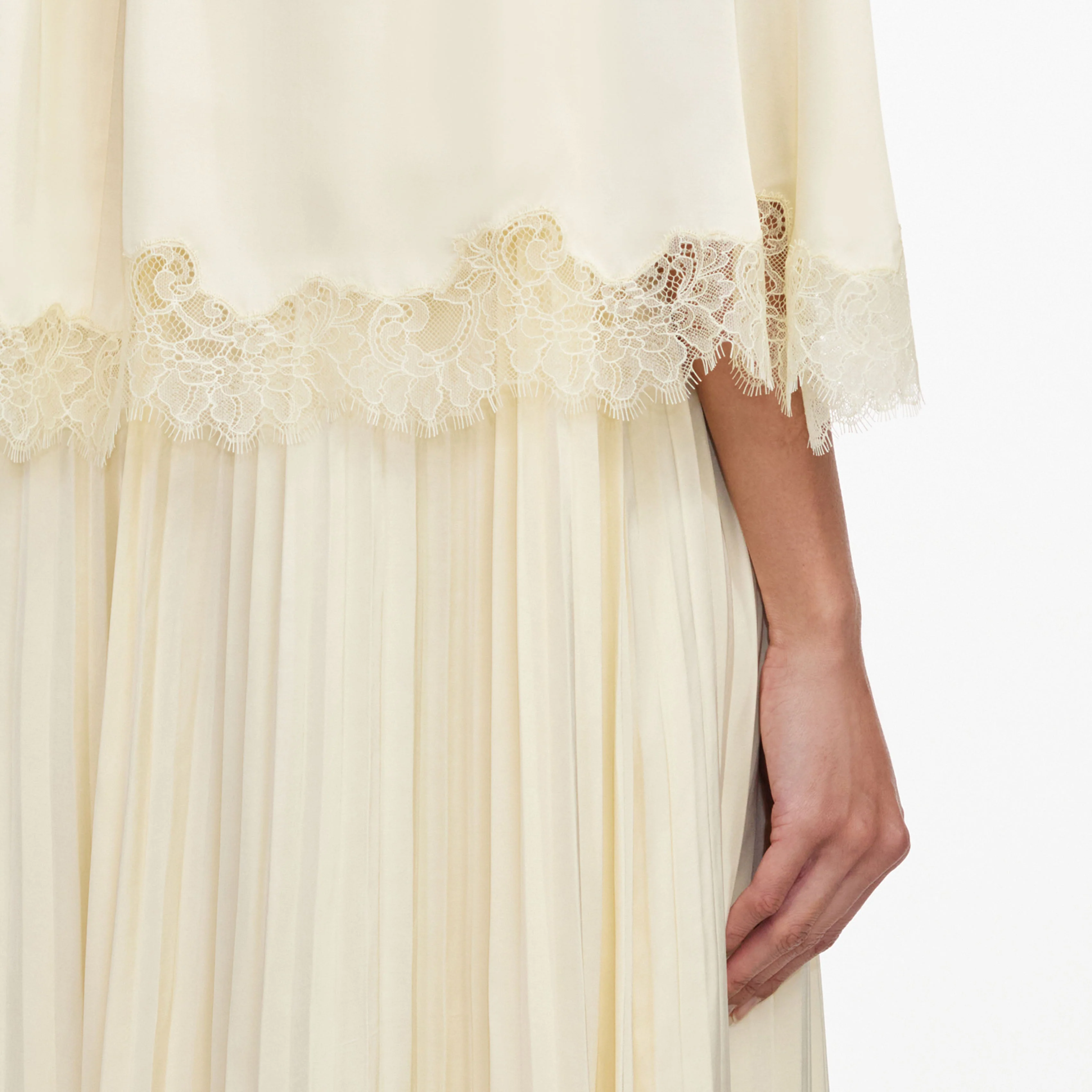 Yellow Tie Neck Cape Maxi Dress - Image 5