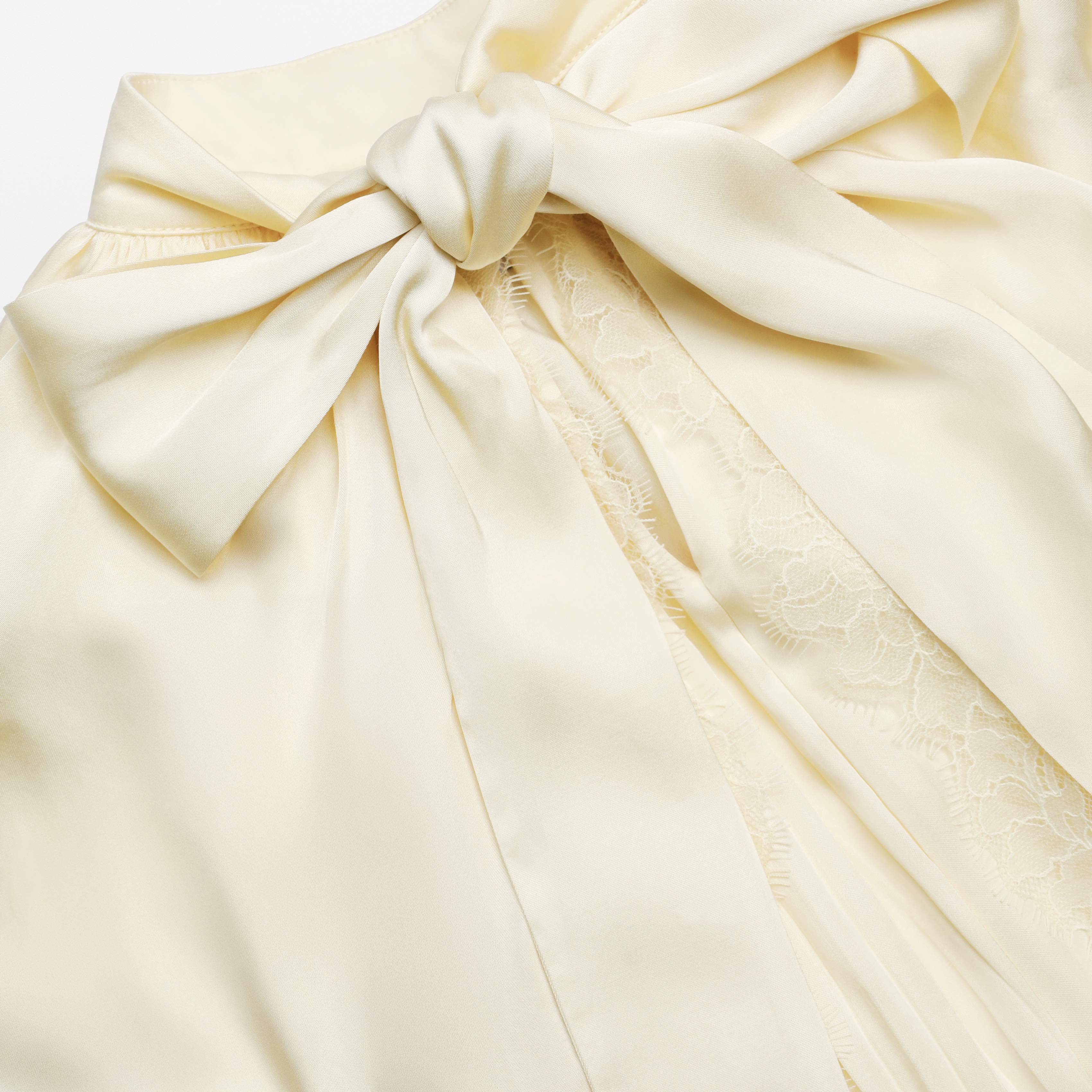 Yellow Tie Neck Cape Maxi Dress - Image 6