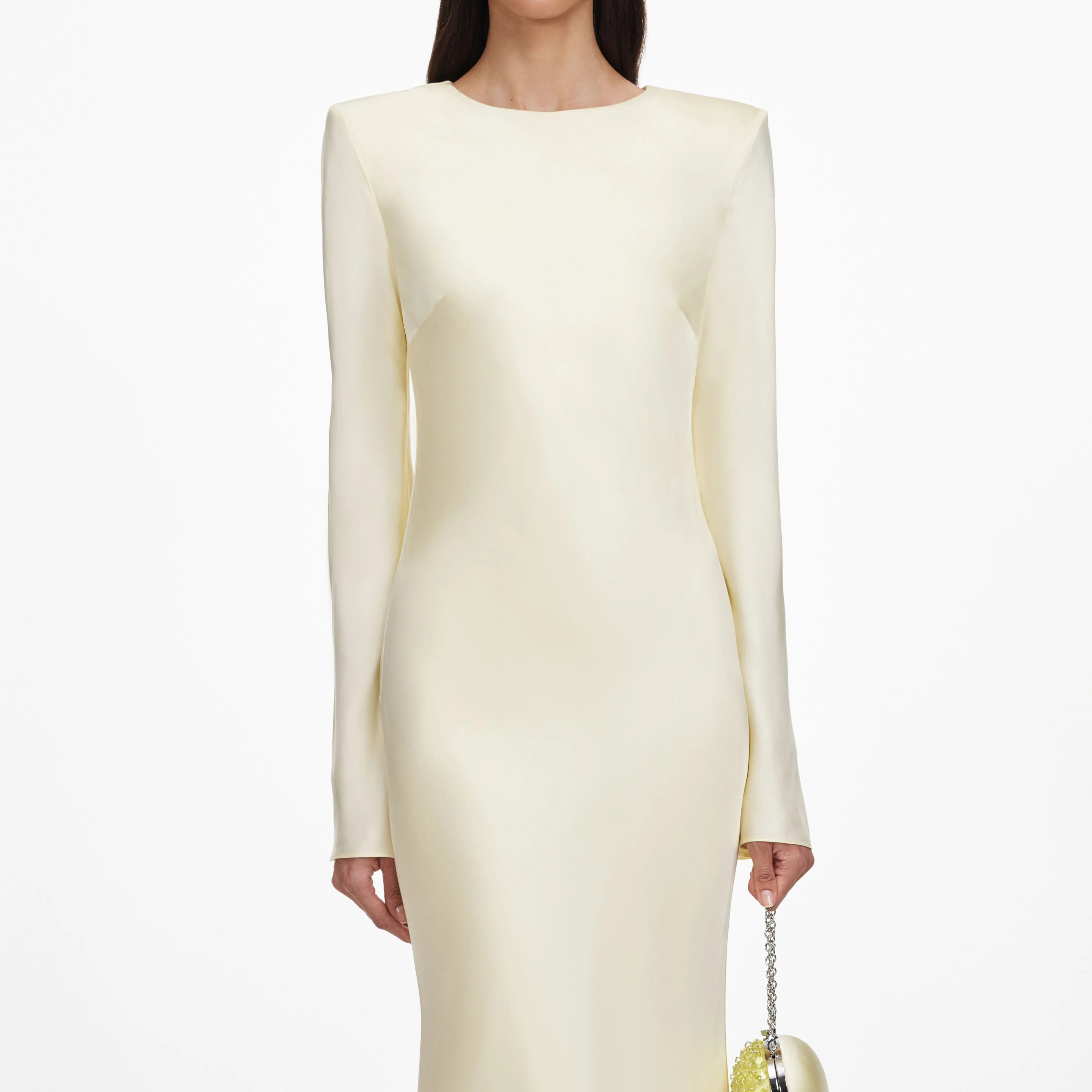Yellow Viscose Lace Maxi Dress - Image 4