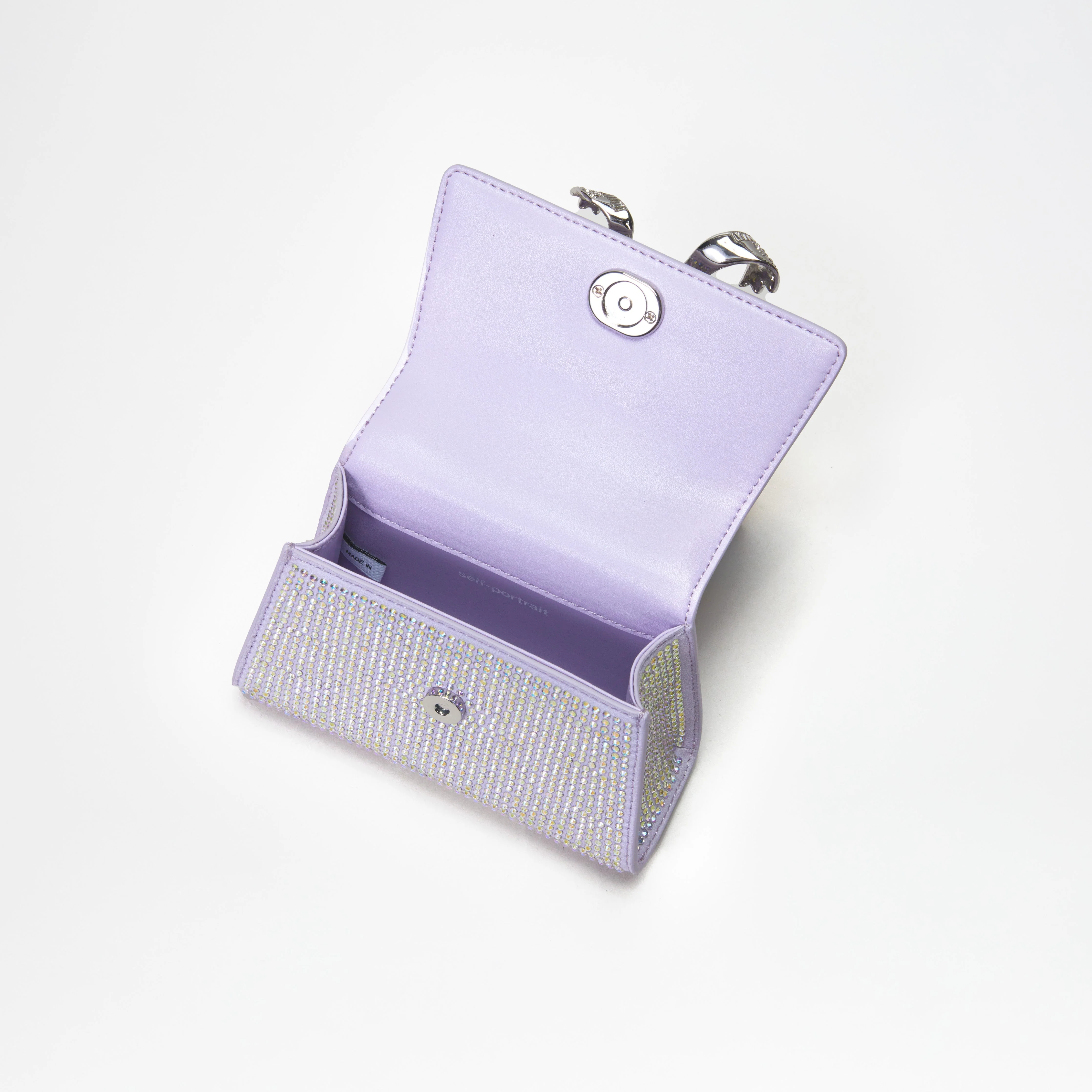 Purple Rhinestone Bow Micro Bag - Image 5