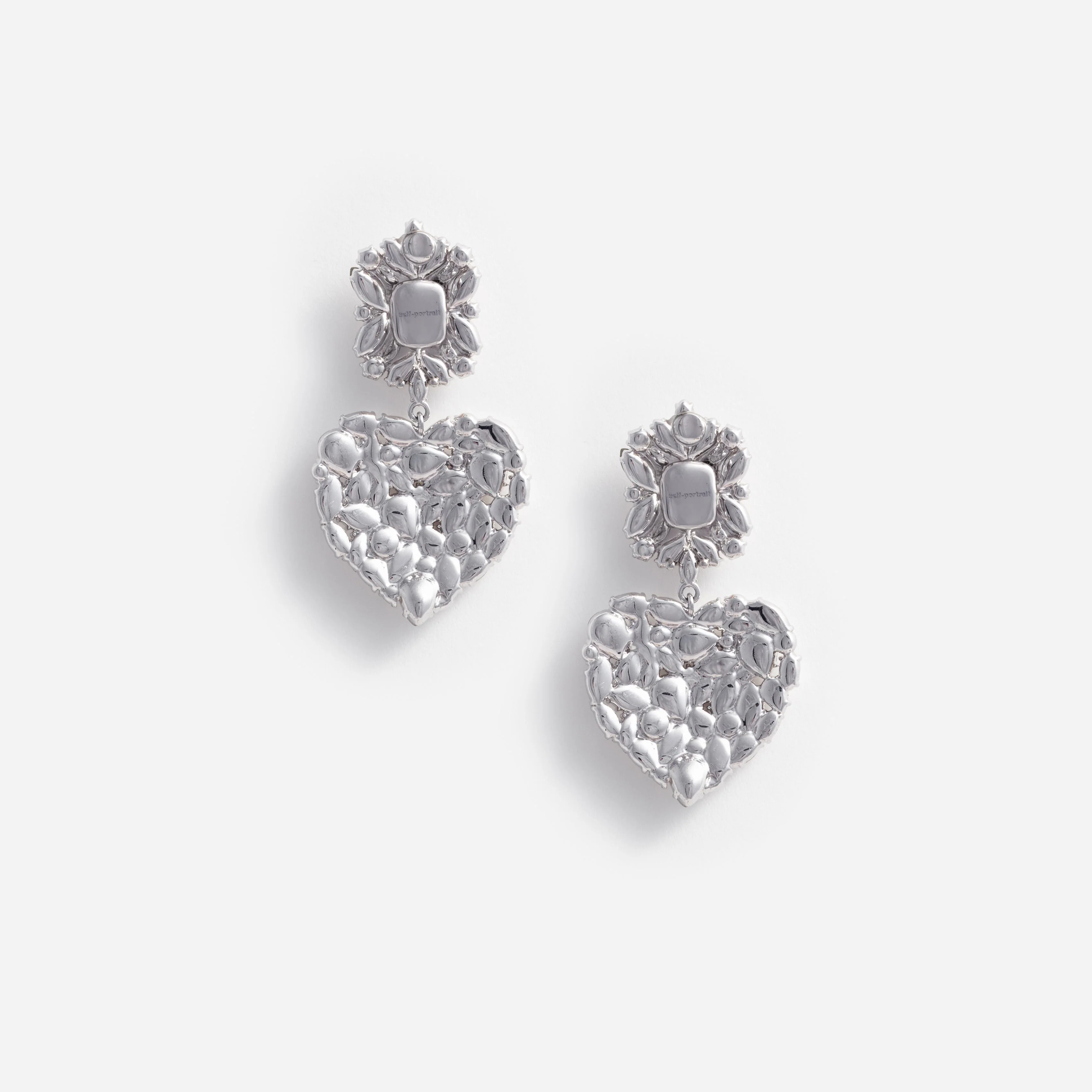 Crystal Heart Tiered Earrings - Image 3