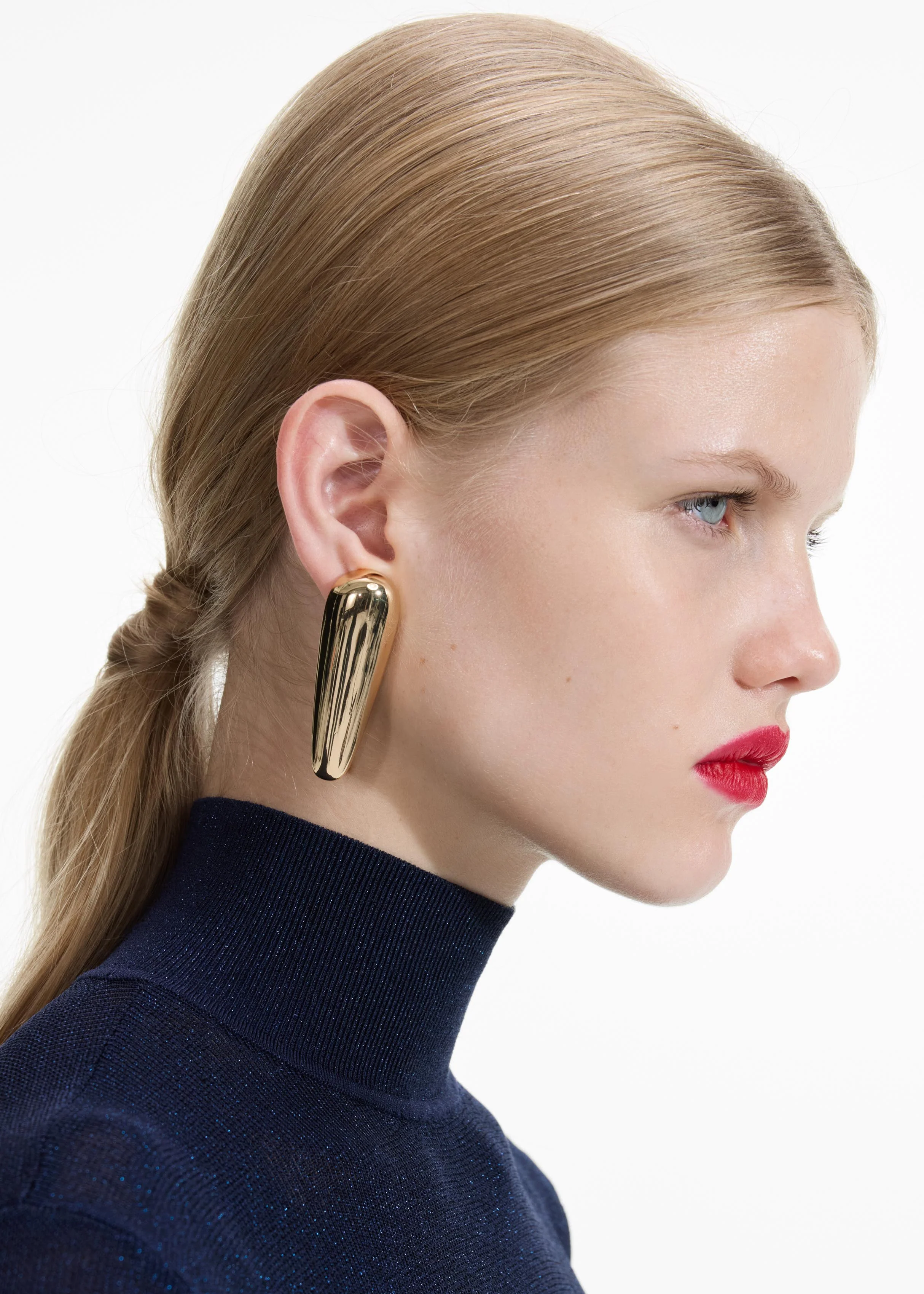 Gold Bar Earrings - Image 2