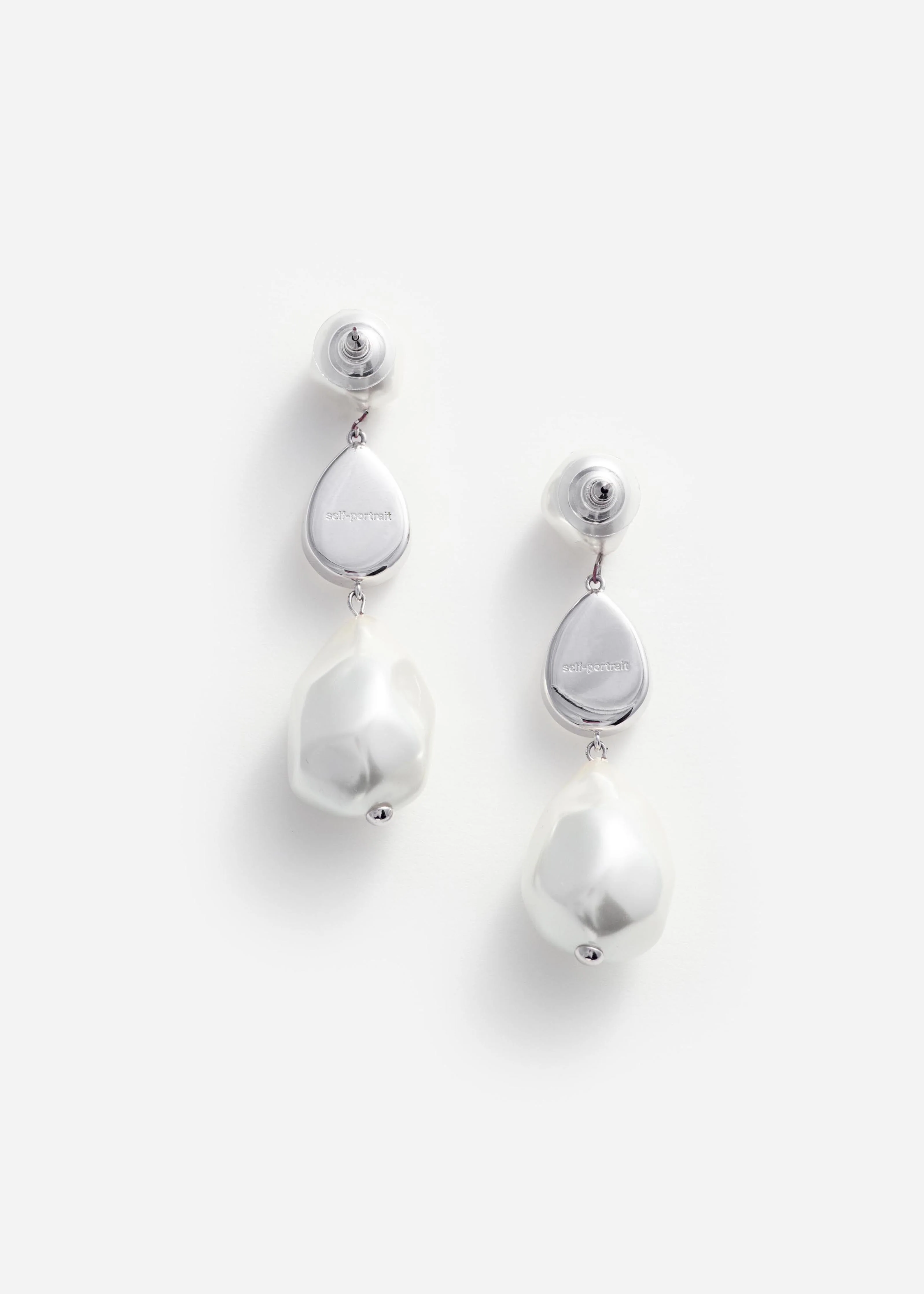 Pearl Crystal Droplet Earrings - Image 3