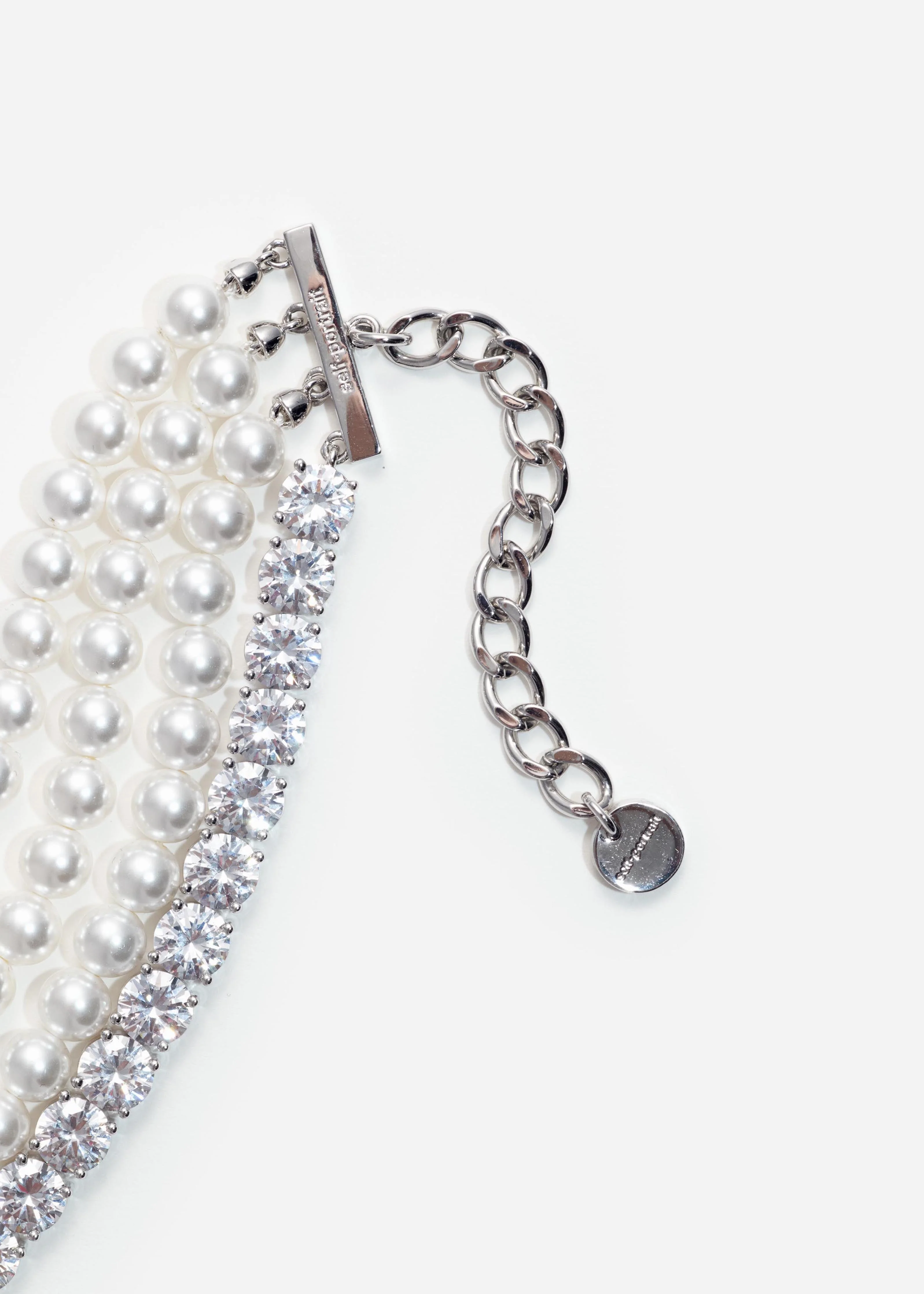 Pearl Diamante Bracelet - Image 3