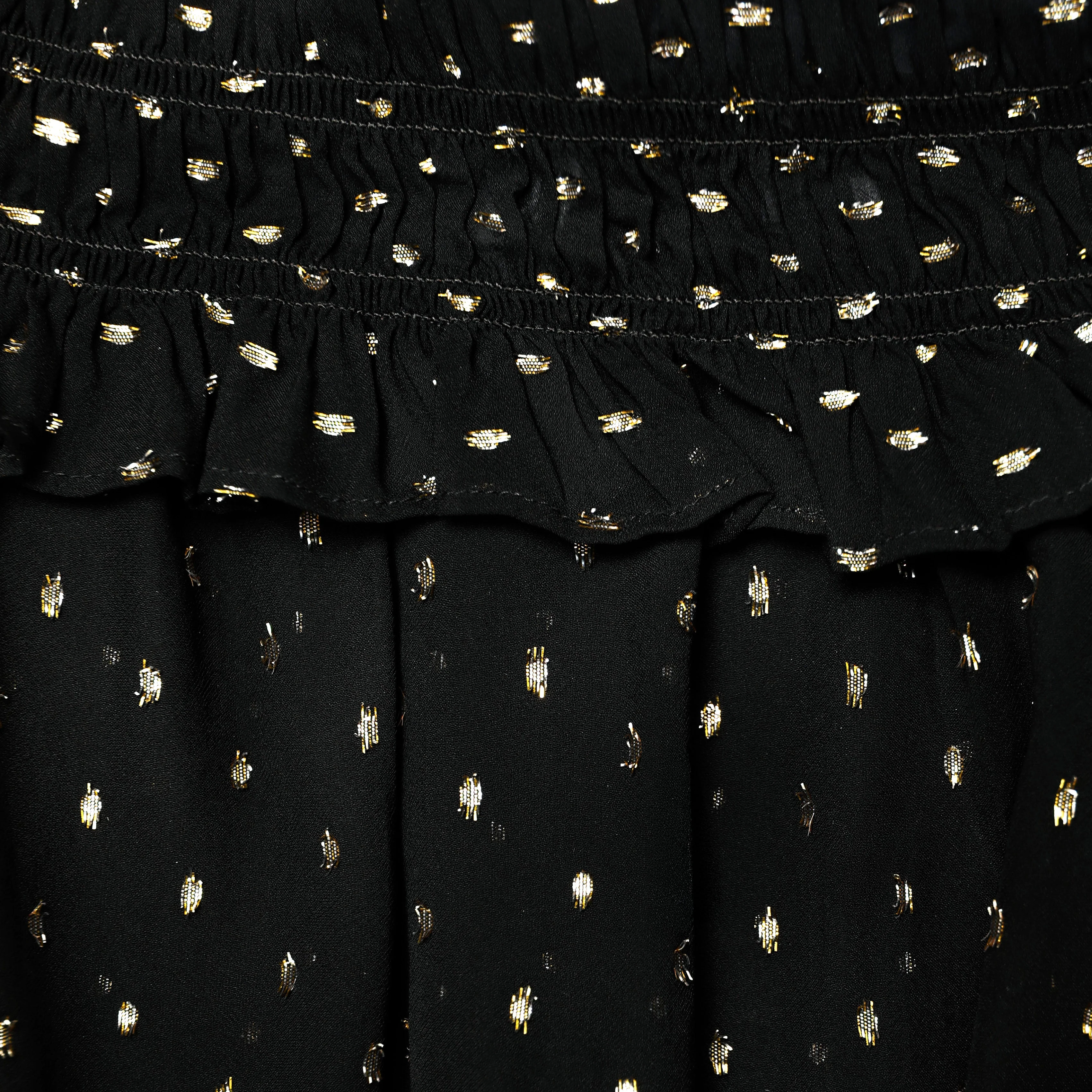 Black And Gold Chiffon Top - Image 5