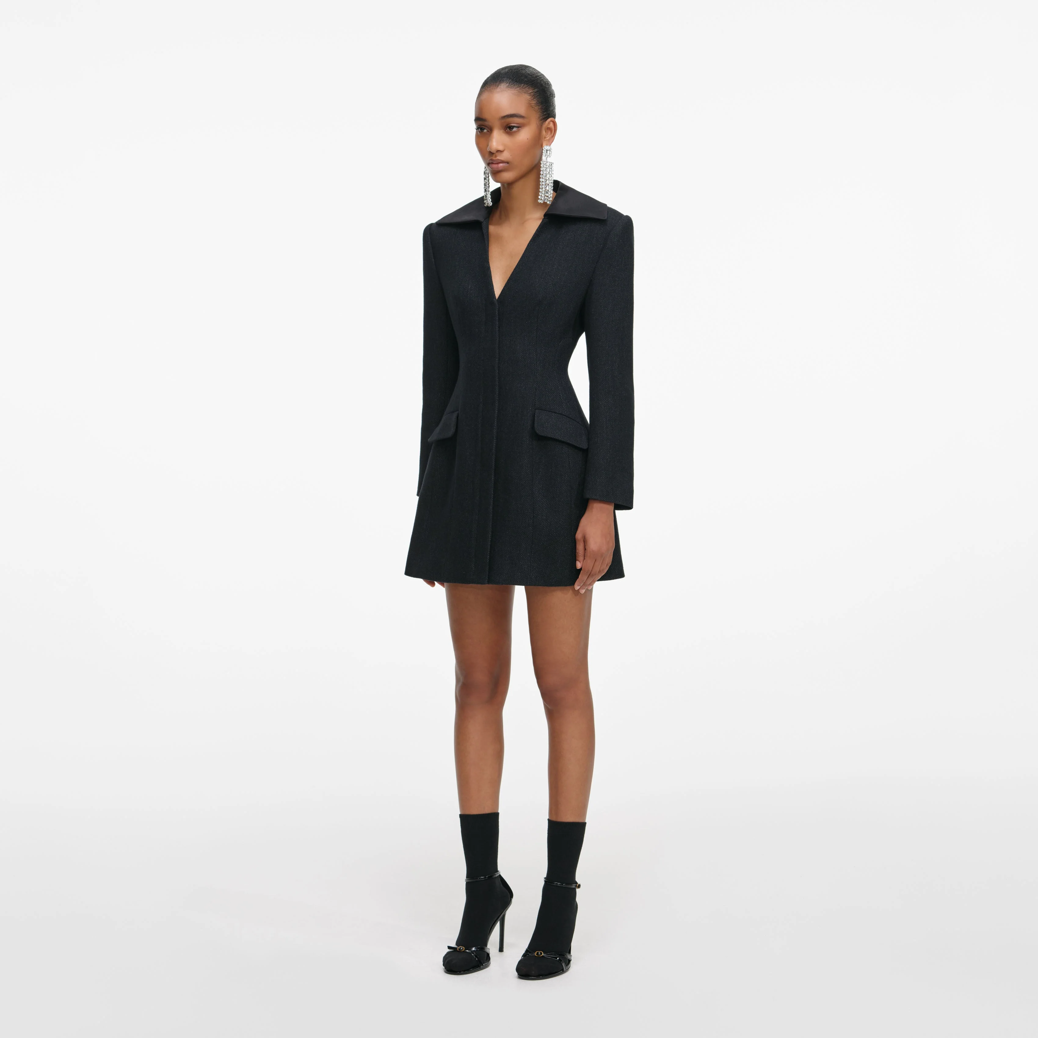 Black Blazer Mini Dress - Image 2