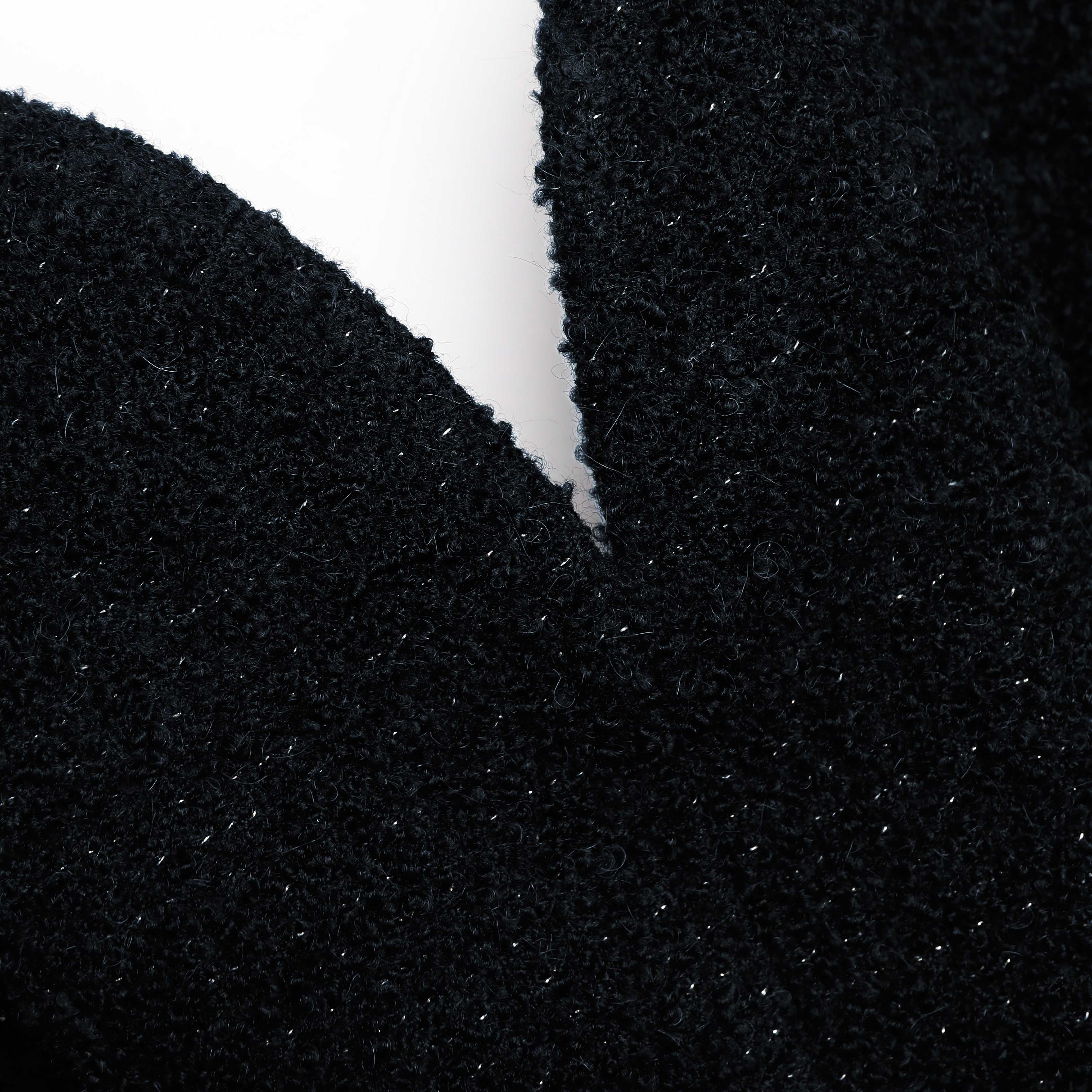 Black Boucle Mini Dress - Image 5
