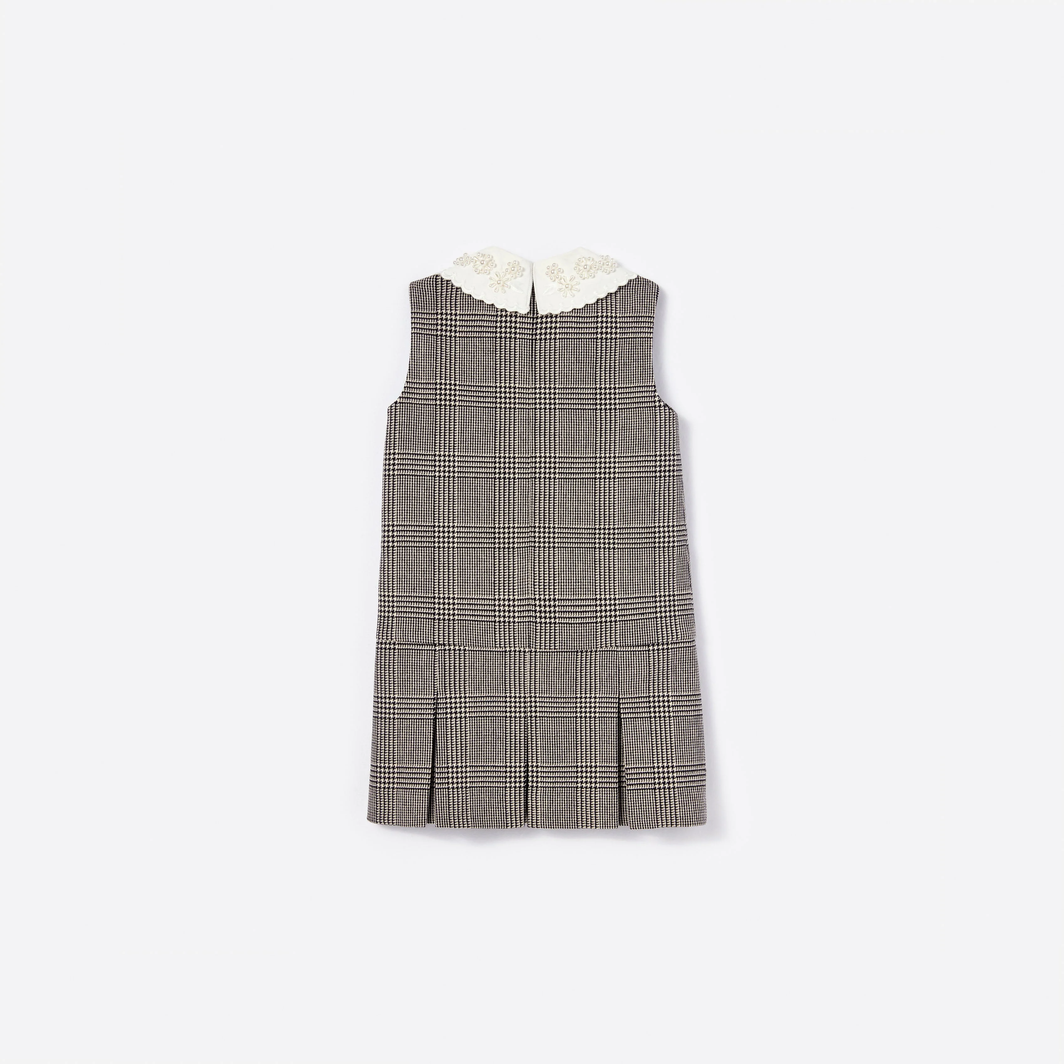 Black Check Sleeveless Dress - Image 2
