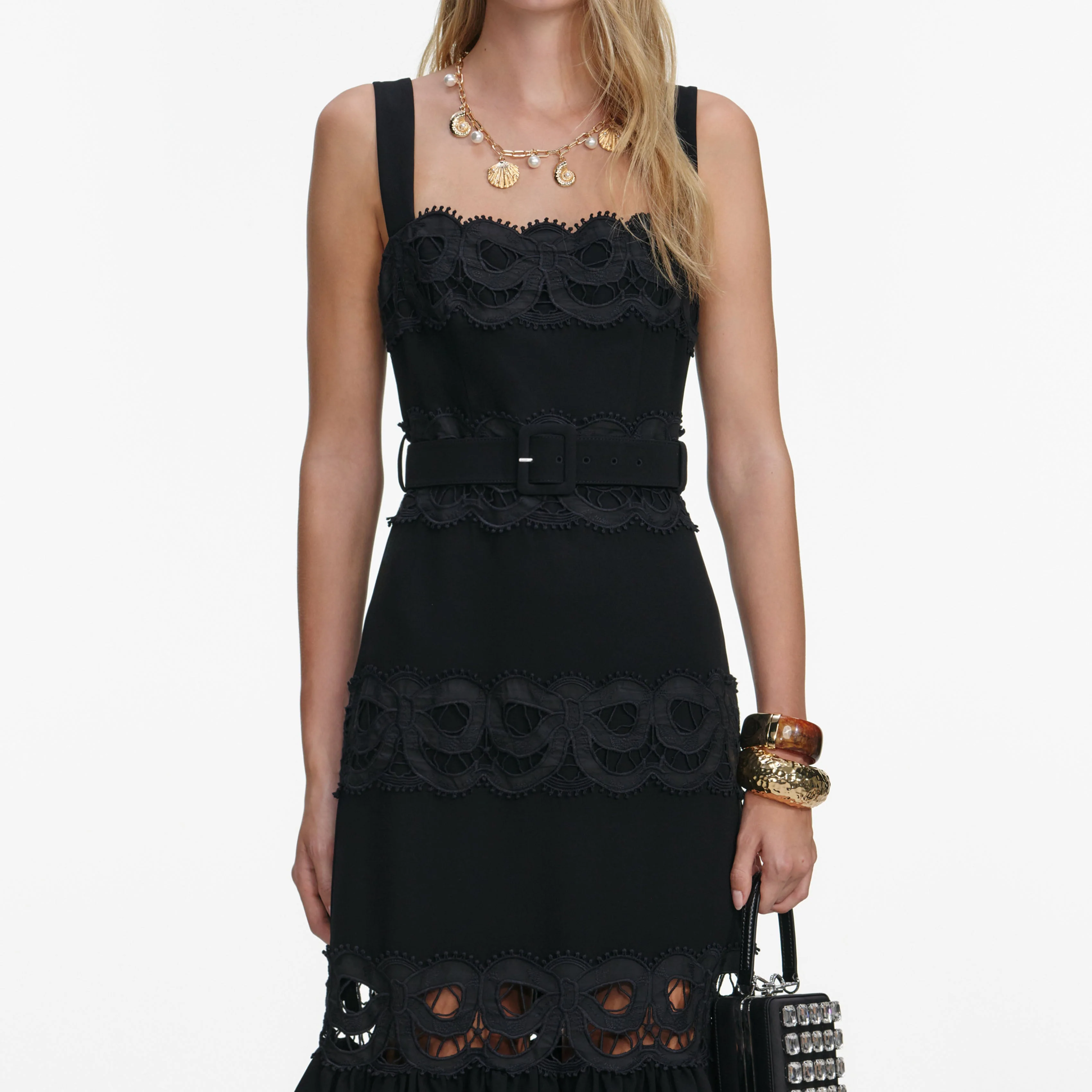 Black Crepe Midi Dress - Image 4
