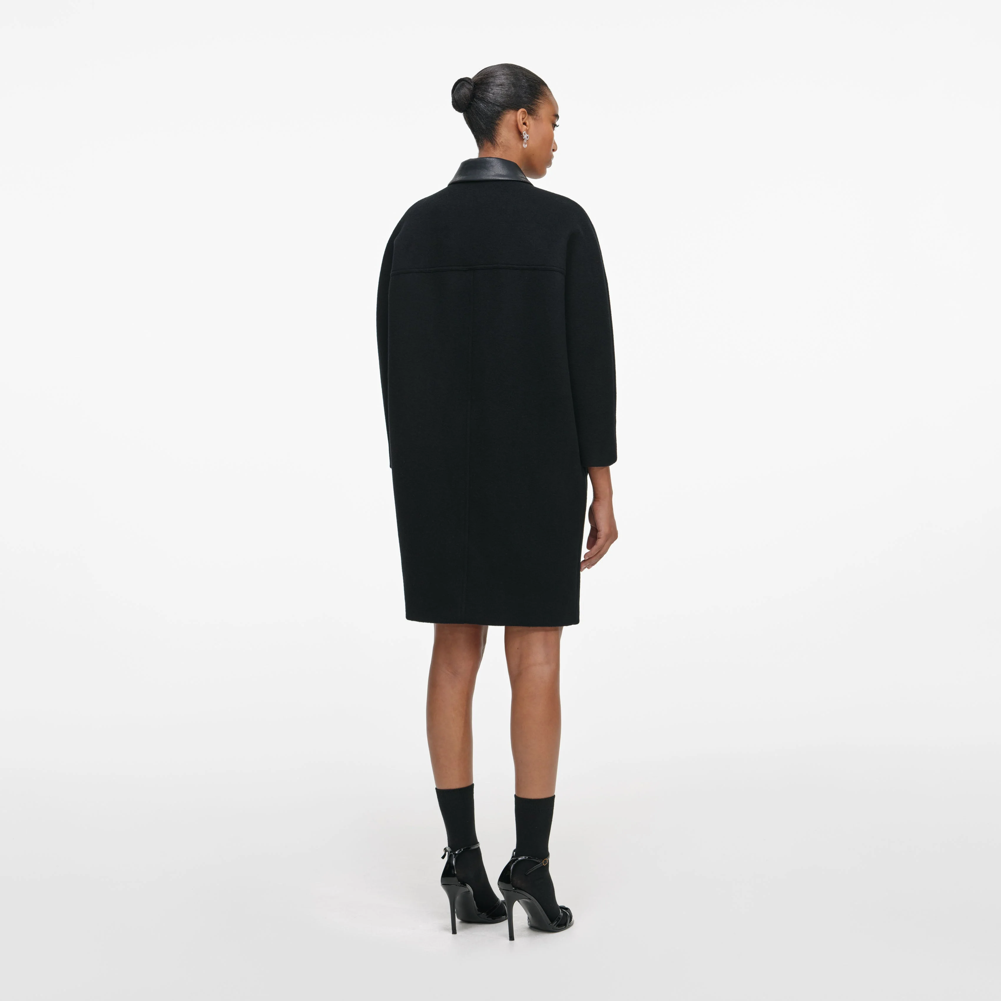 Black Double Breasted Coat - Image 3
