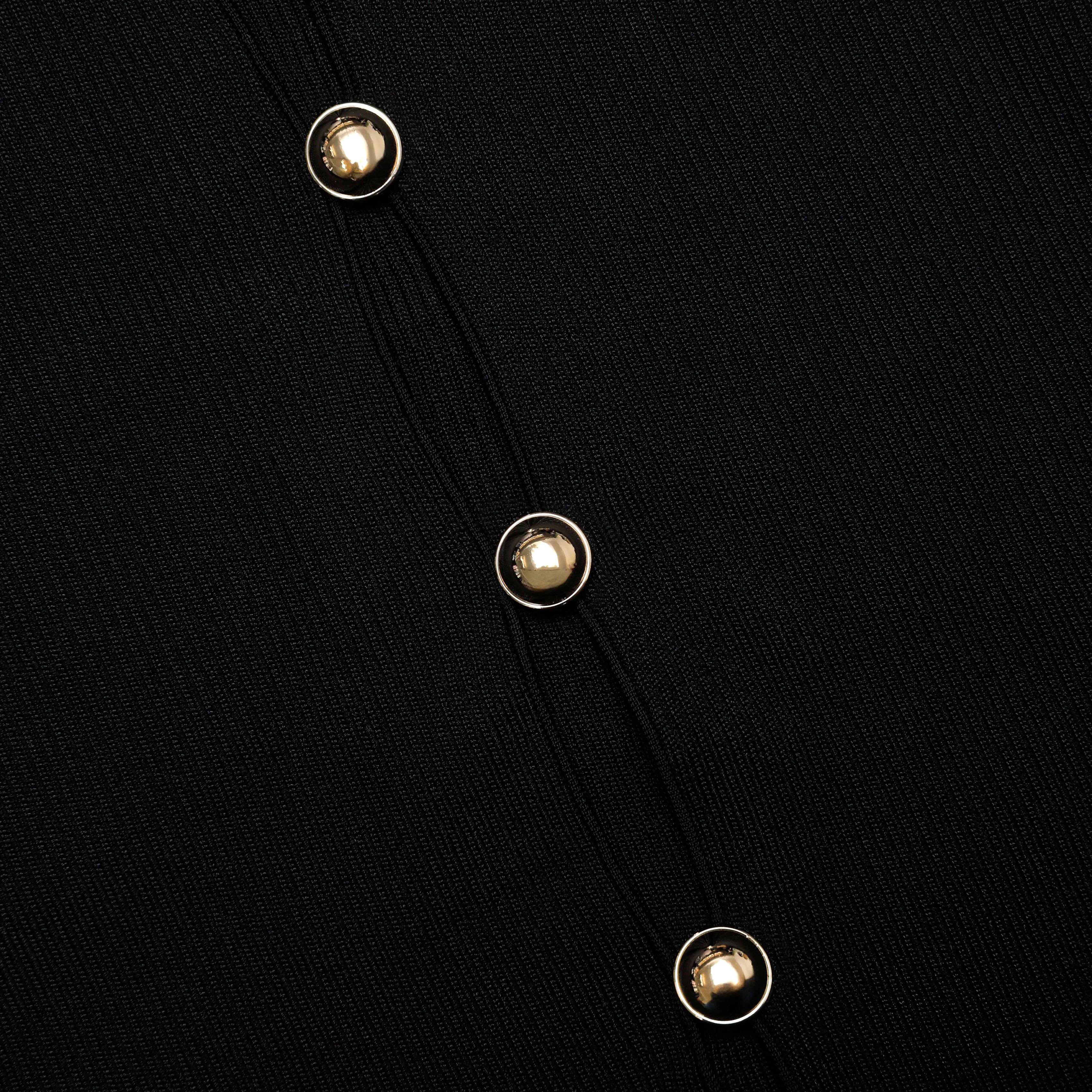 Black Keyhole Knit Top - Image 5