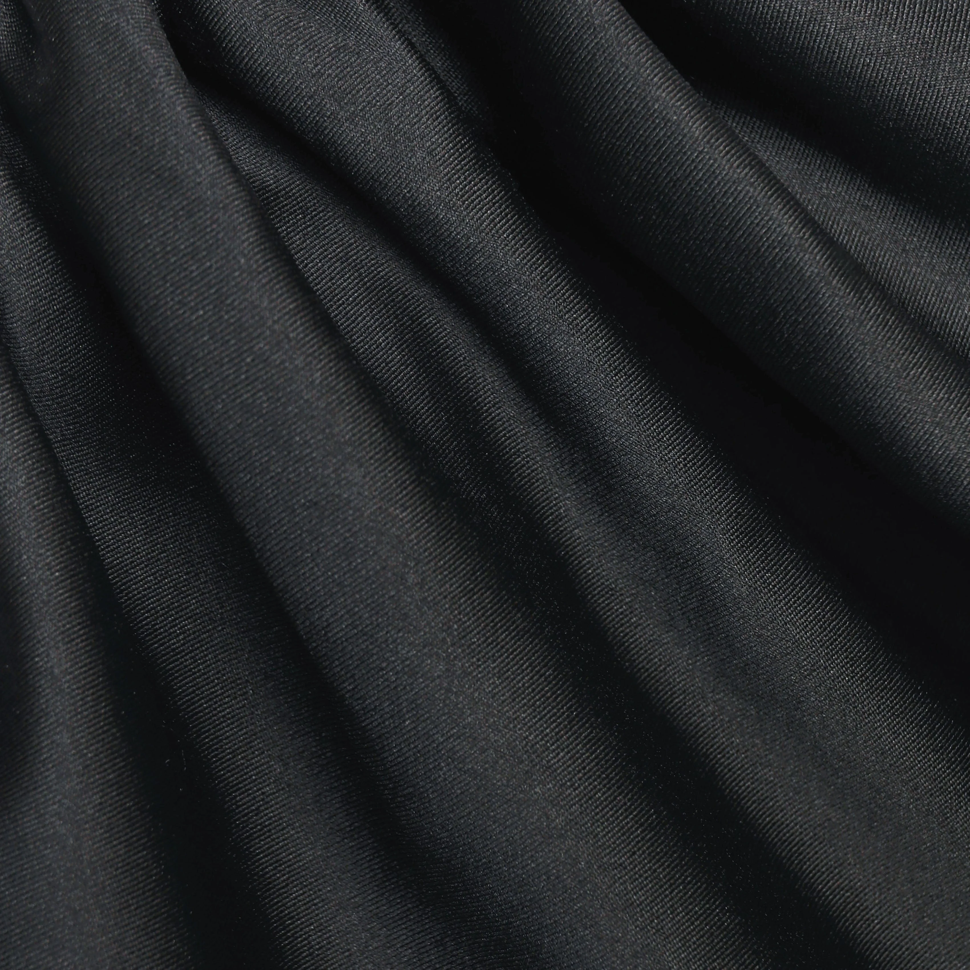 Black Taffeta Draped Sleeve Top - Image 5