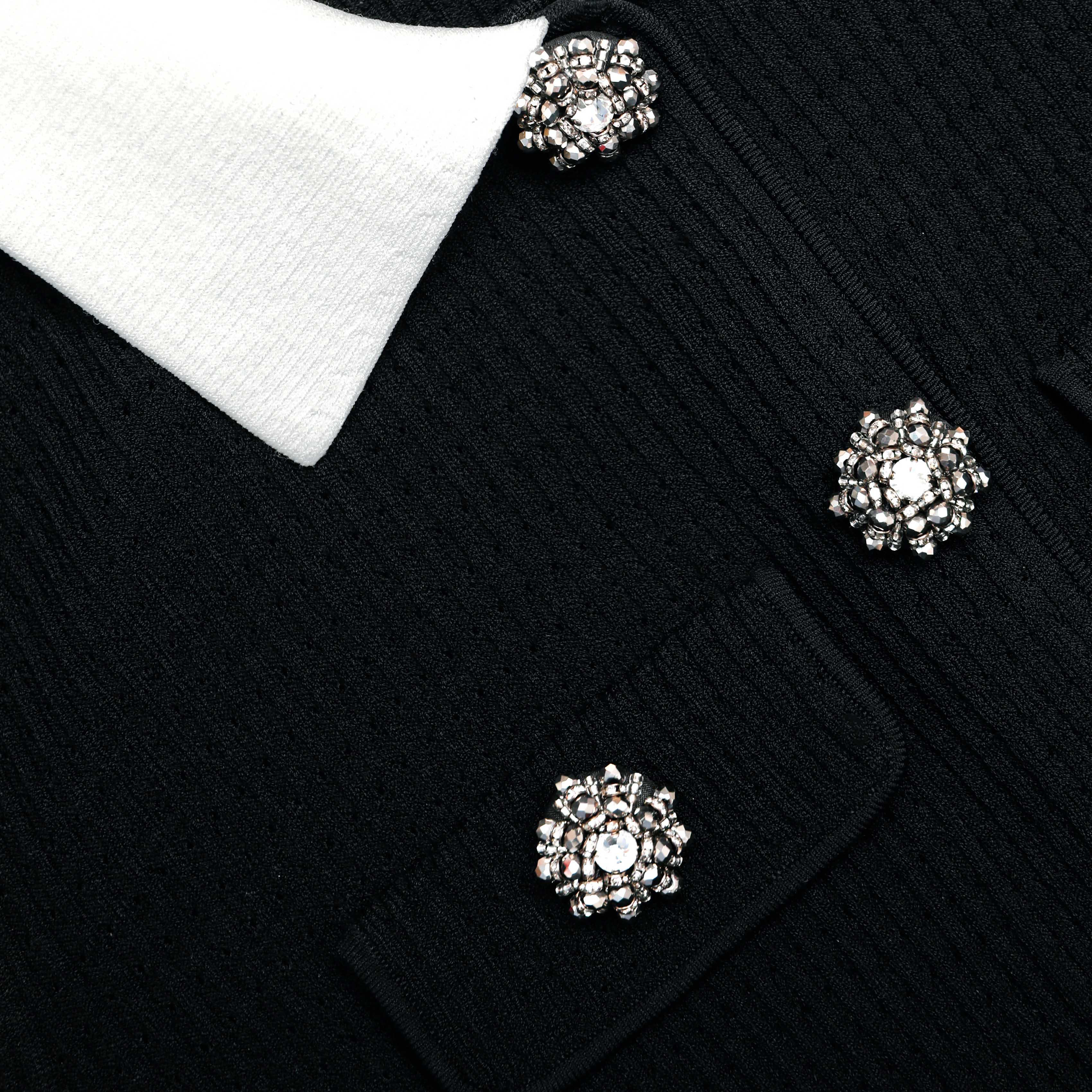 Black Tailored Knit Mini Dress - Image 5
