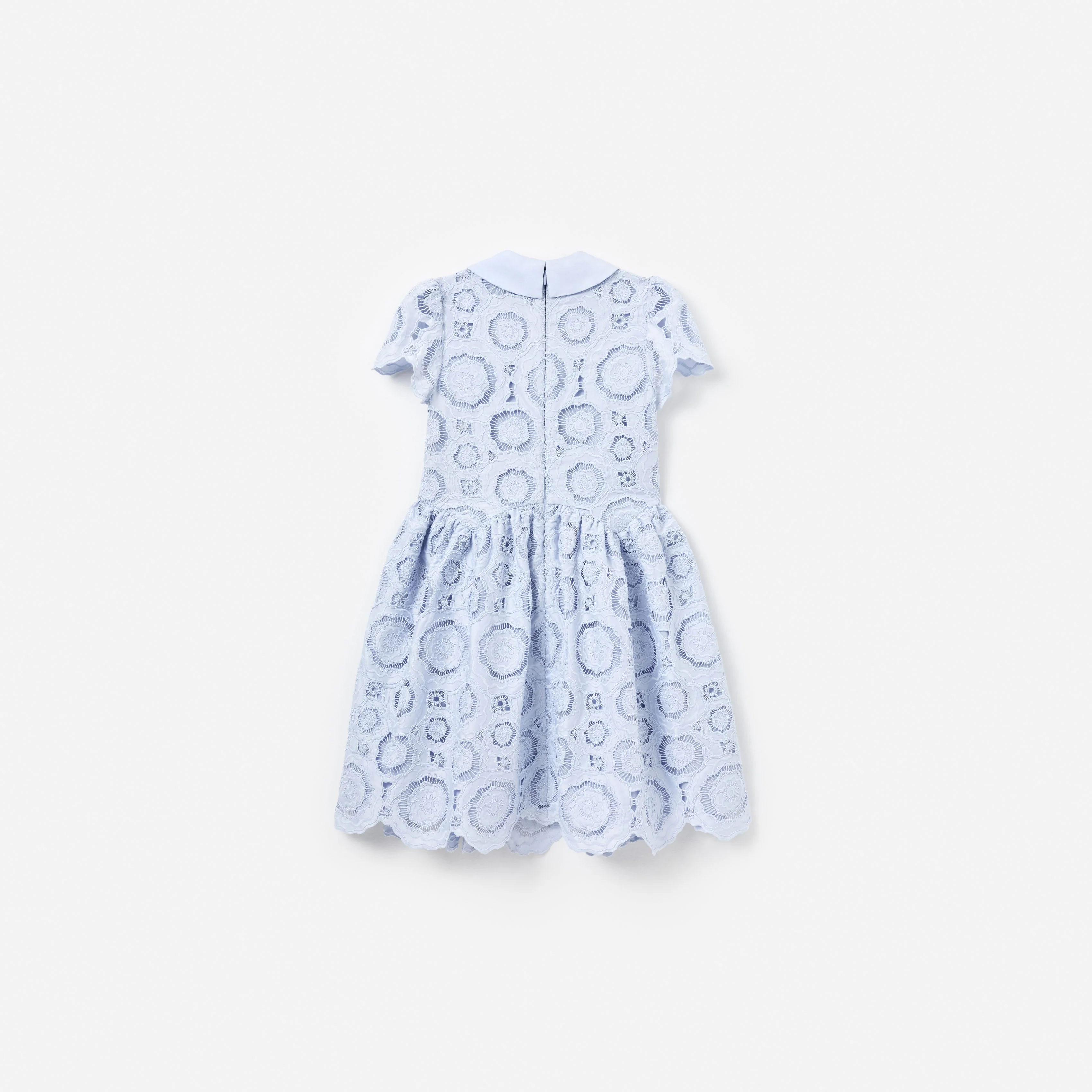 Blue 3D Flower Lace Dress - Image 2