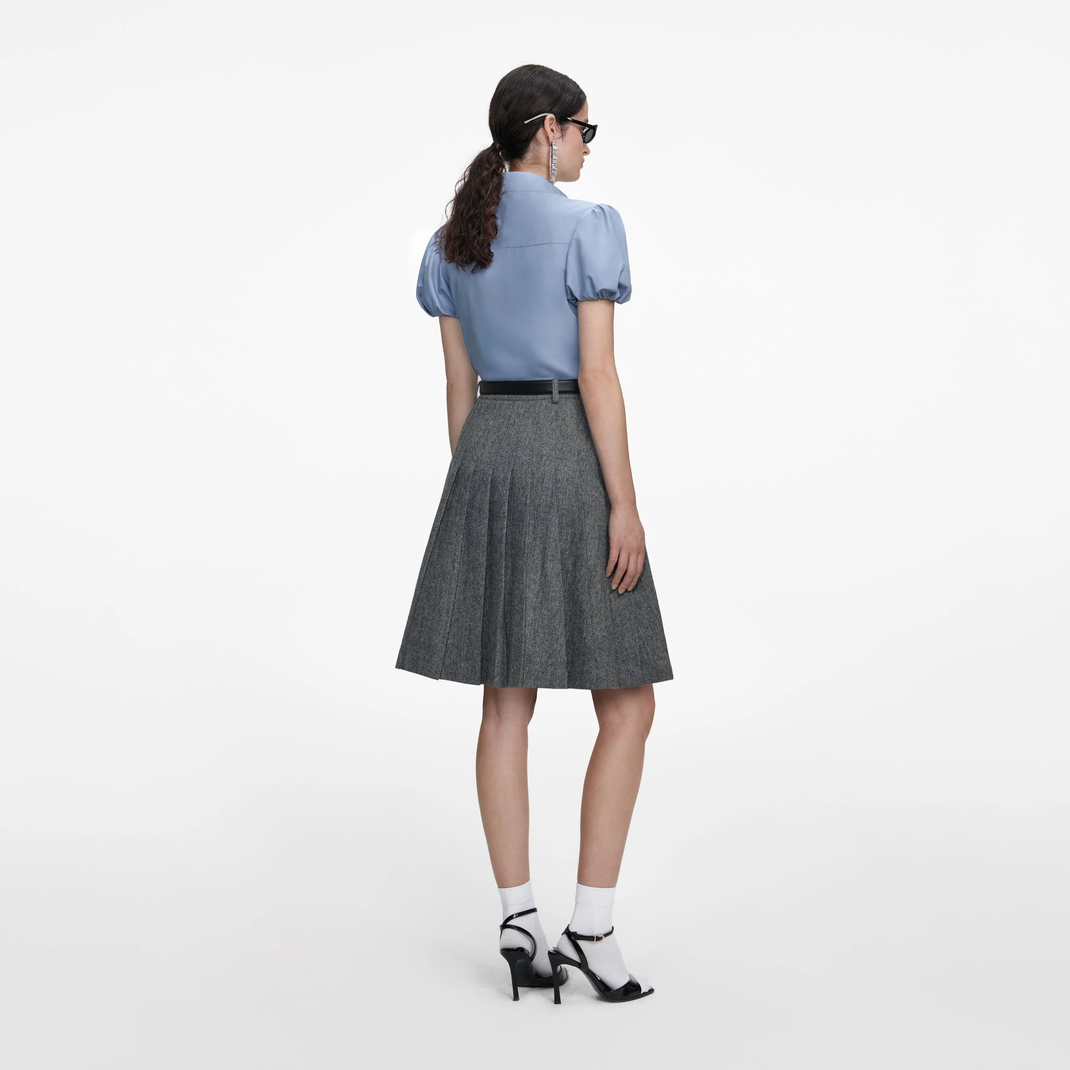 Blue Cotton Tie Side Top - Image 3