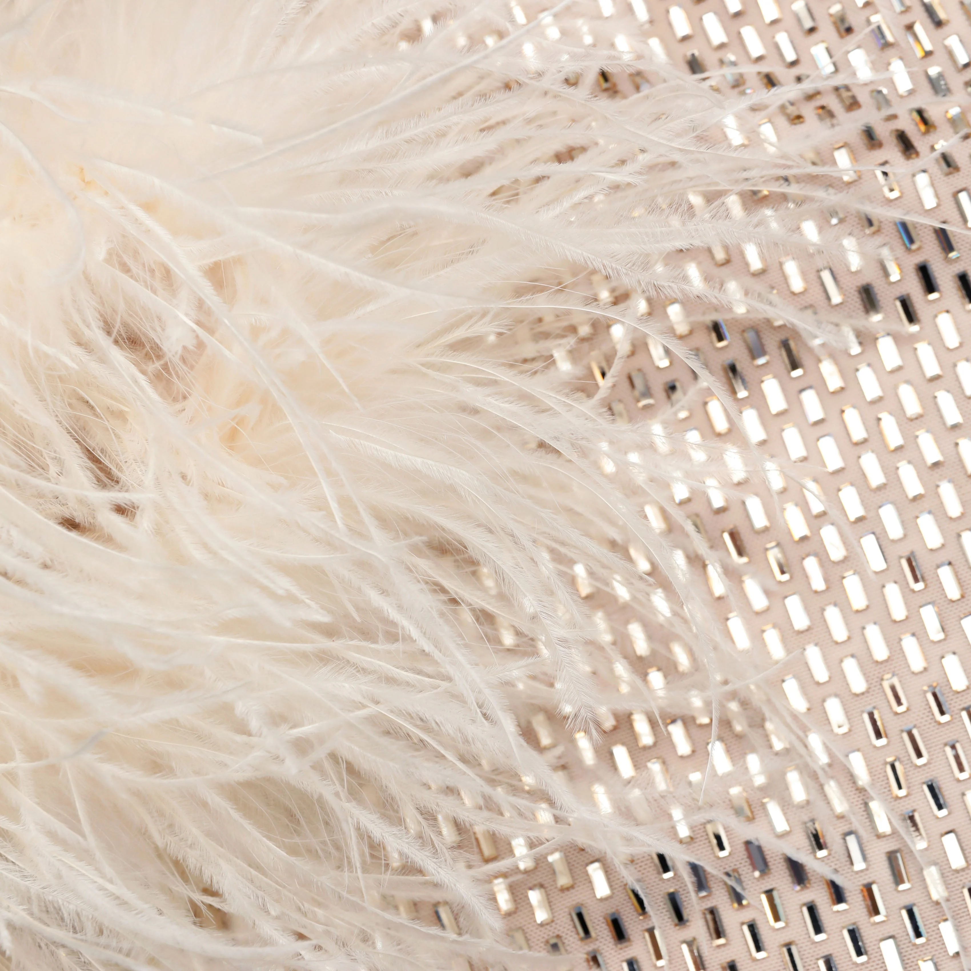 Champagne Rhinestone Feather Top - Image 5