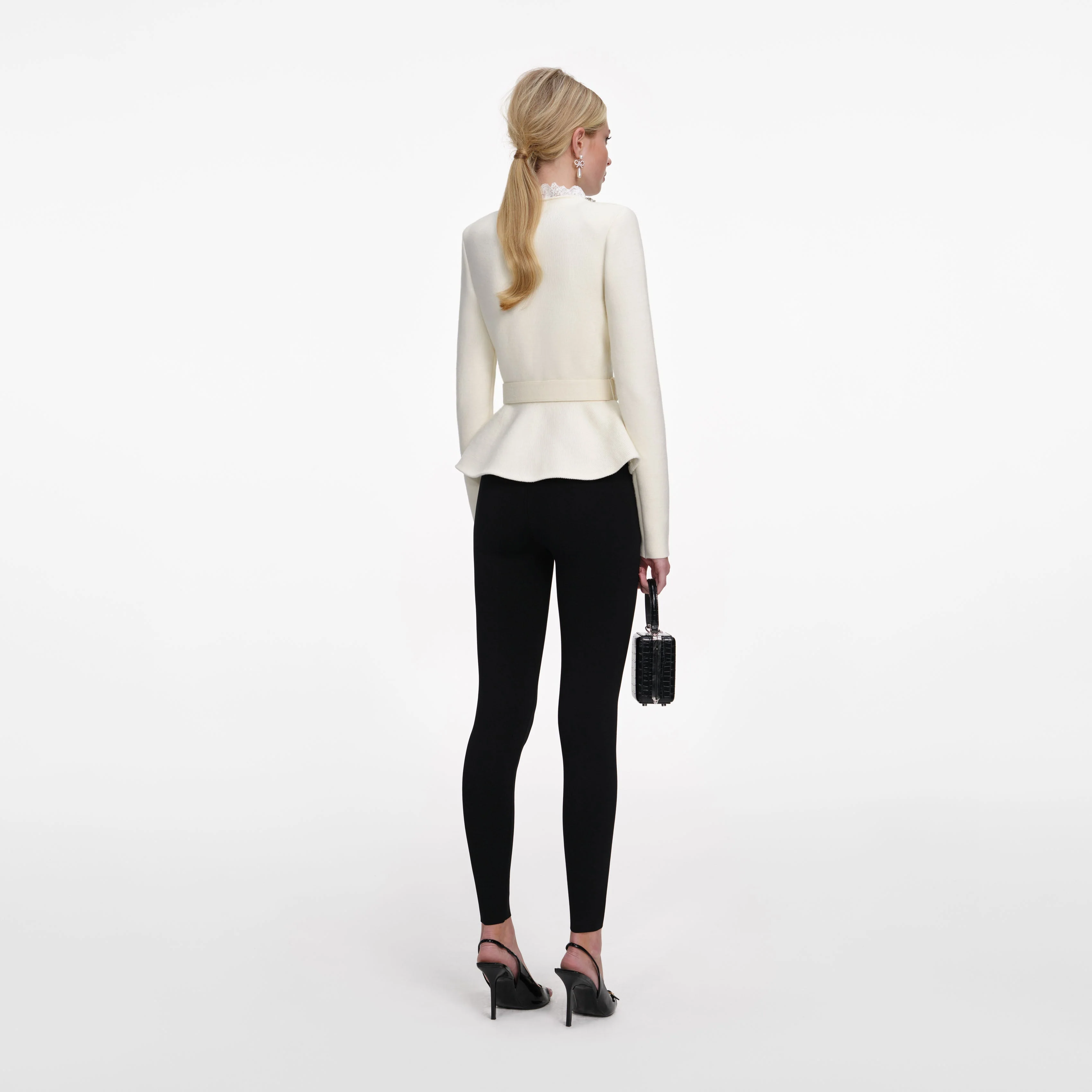 Cream Crystal Trim Cardigan - Image 3