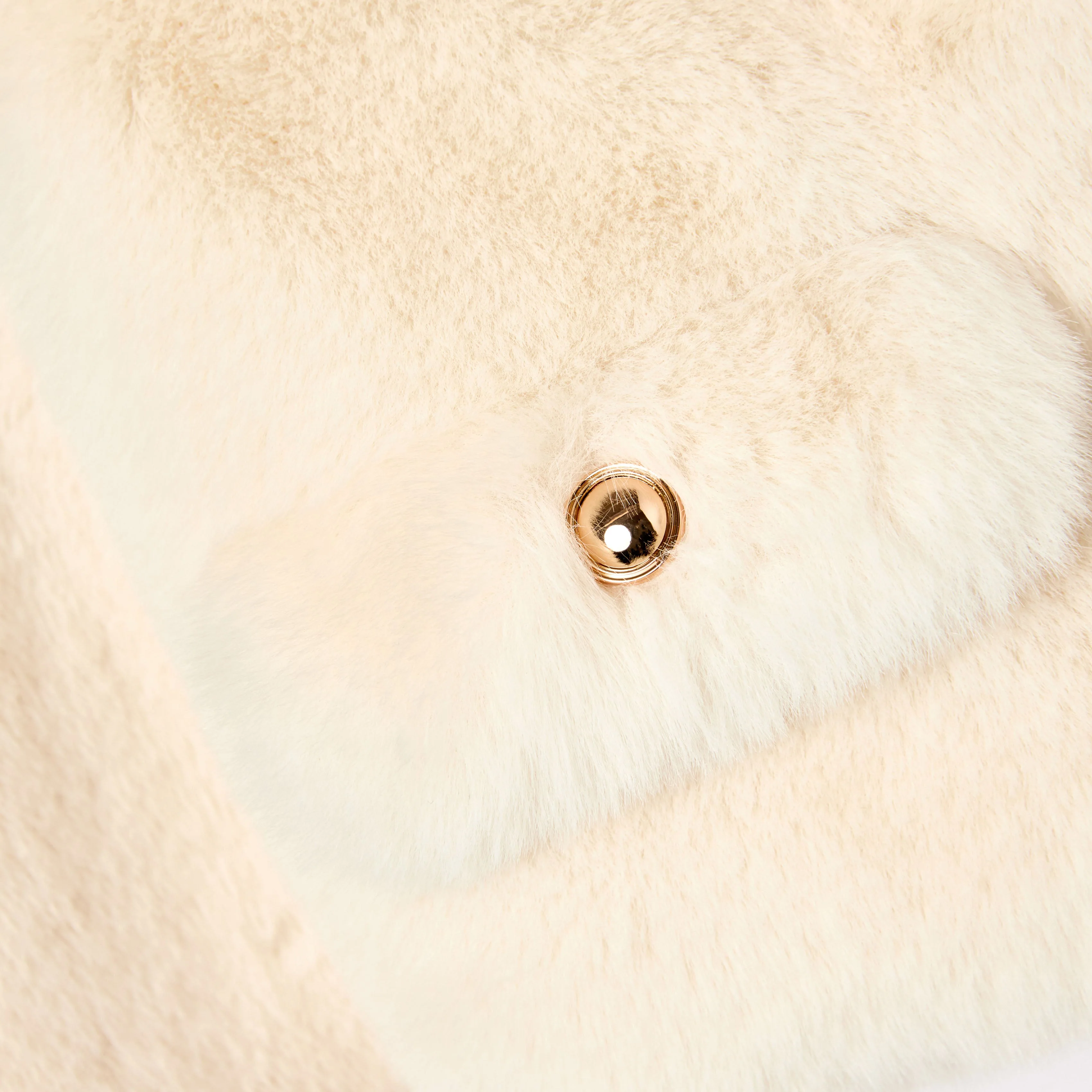 Cream Faux Fur Jacket - Image 3