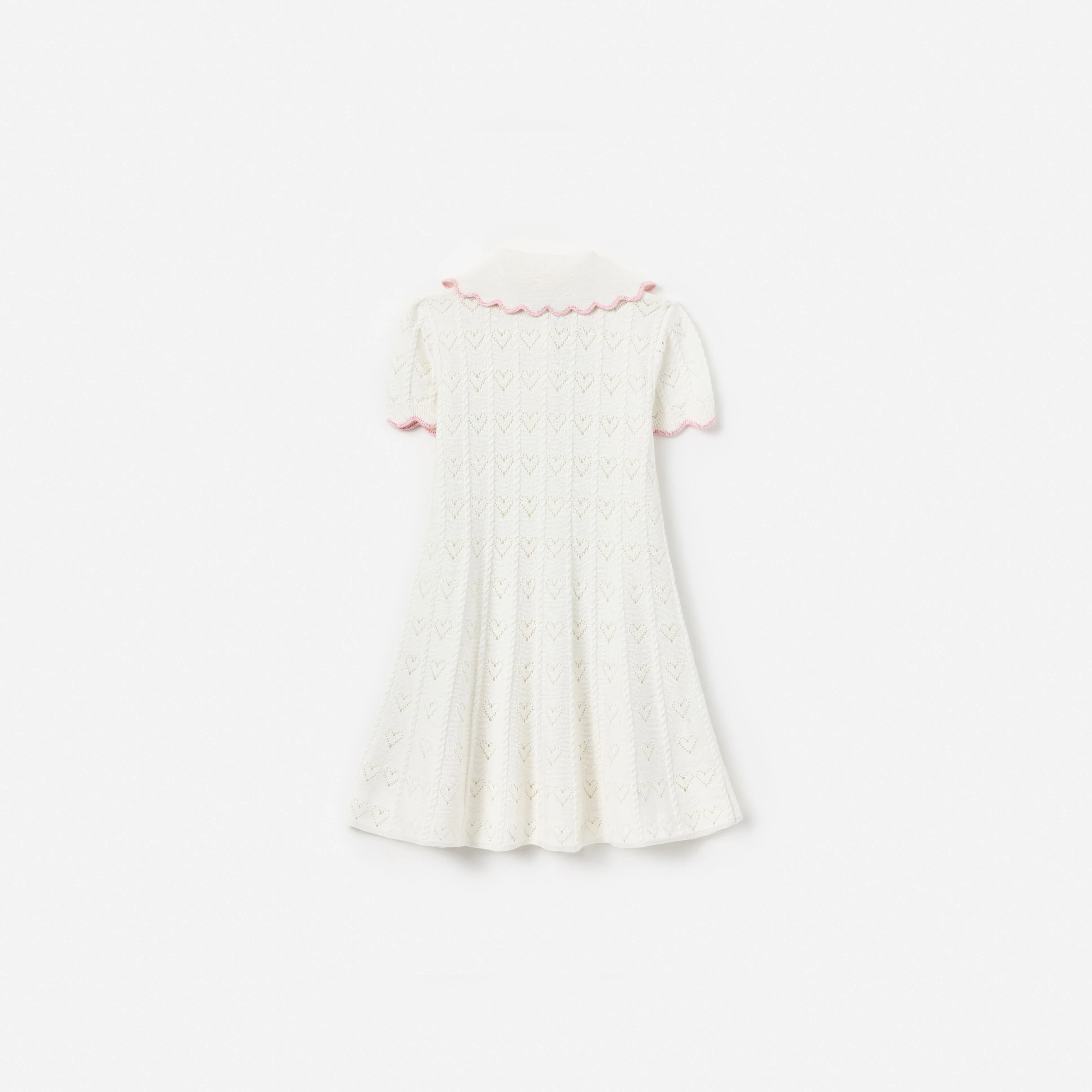 Cream Heart Knit Dress - Image 2