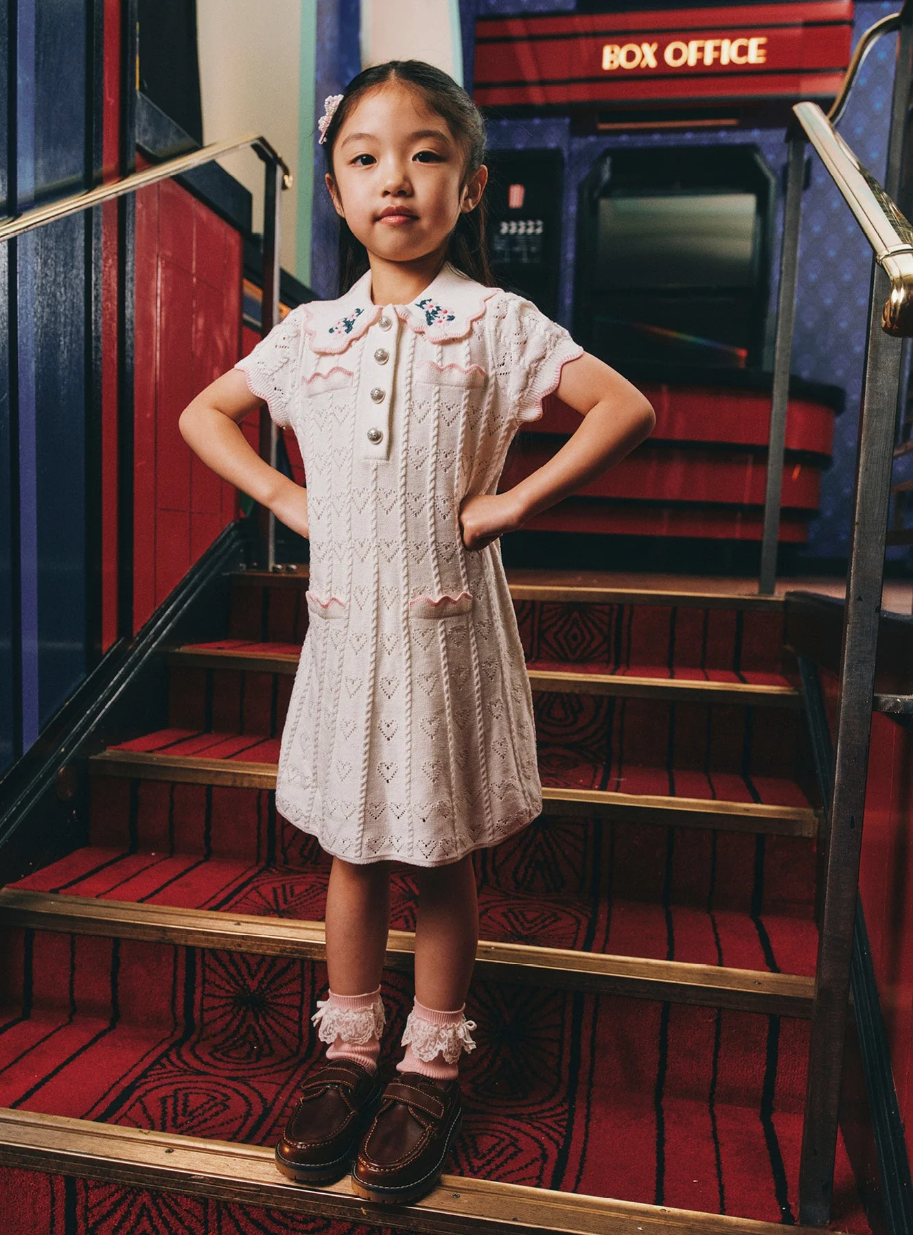Cream Heart Knit Dress - Image 3