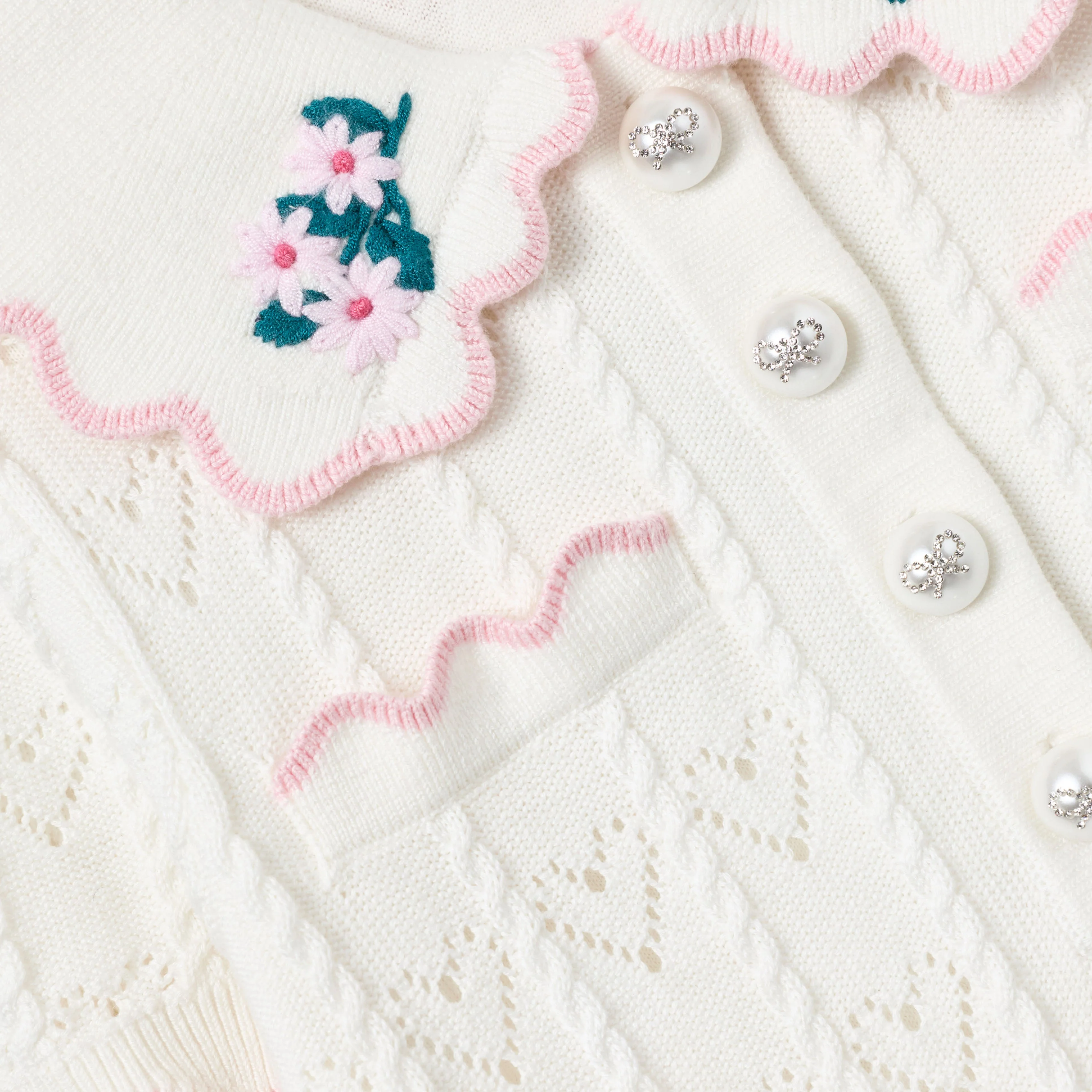 Cream Heart Knit Dress - Image 4