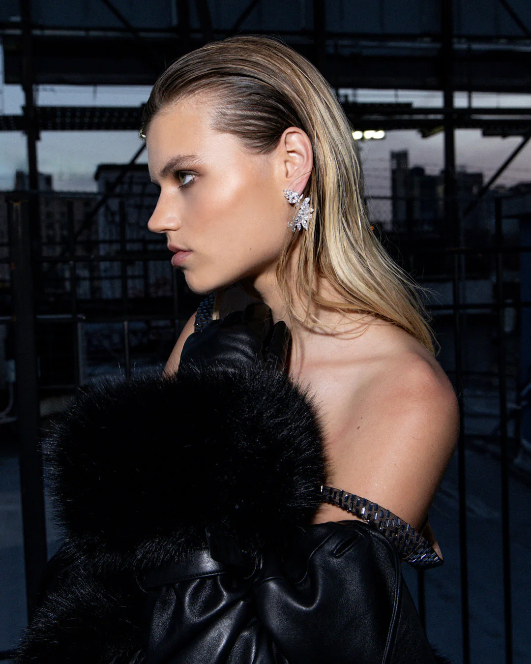 Crystal Cuff Earrings - Image 4