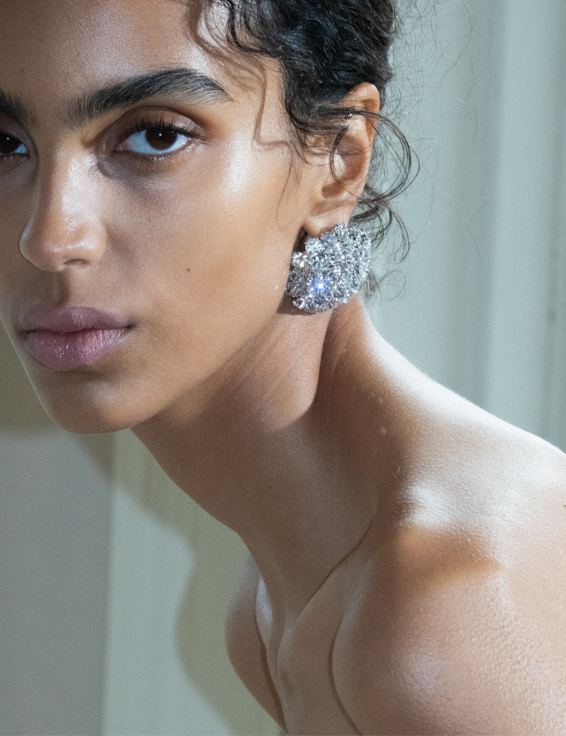Crystal Flower Earrings - Image 4