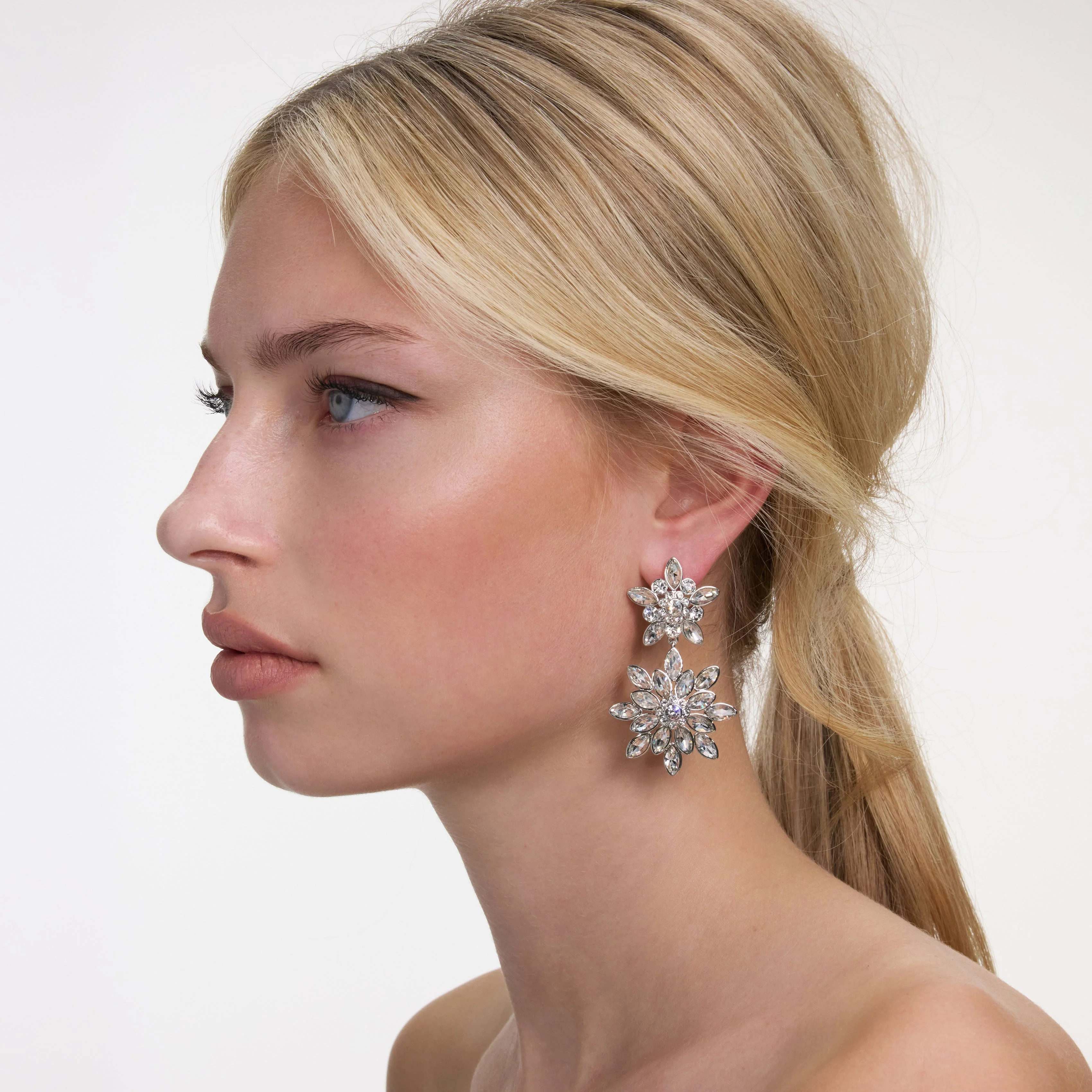 Crystal Tiered Earrings - Image 4