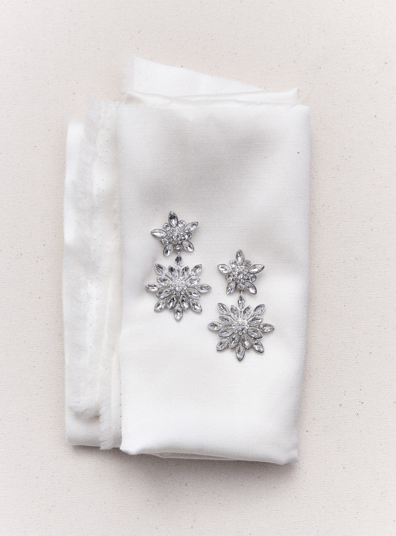 Crystal Tiered Earrings - Image 5